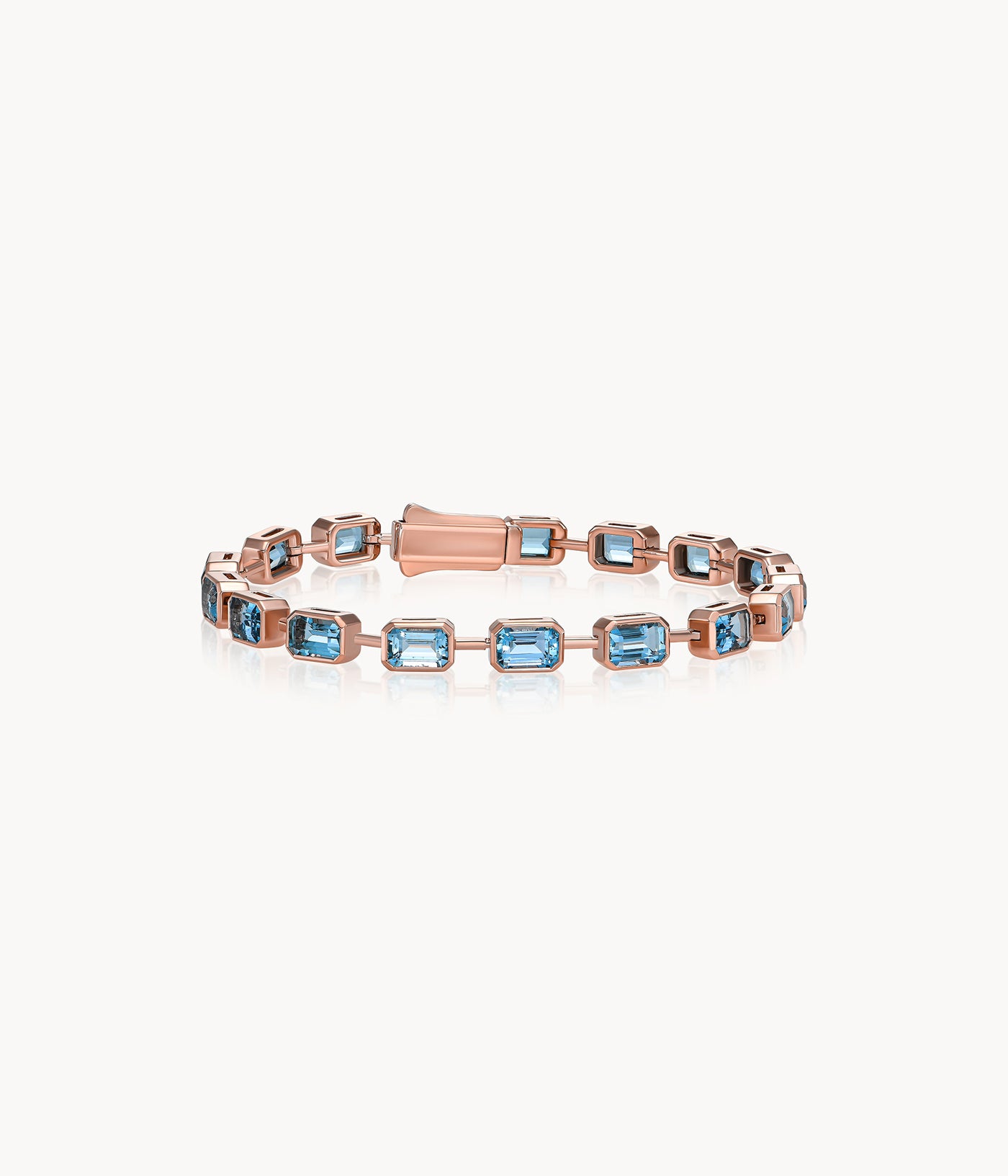 Emerald-Cut Aquamarine Bracelet