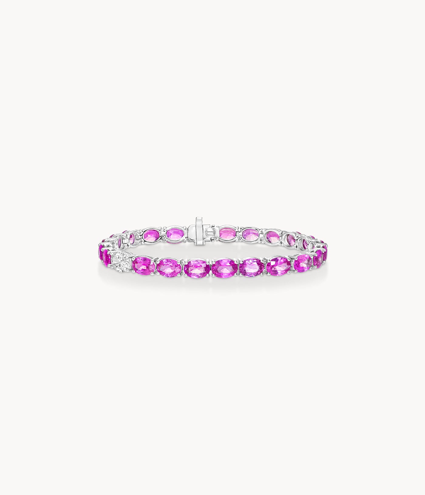 Oval Pink Sapphire Bracelet
