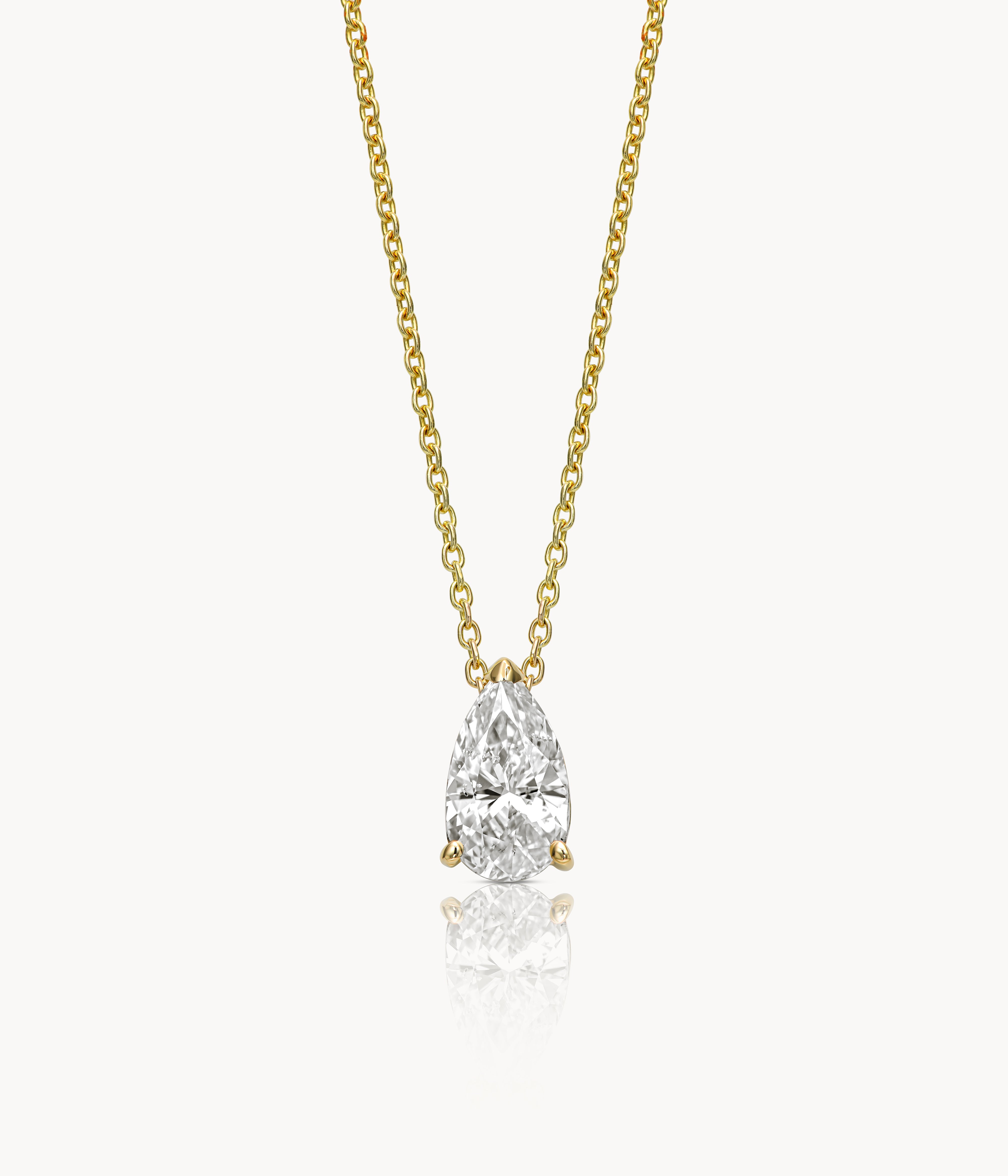 Pear Shaped Diamond Necklace
