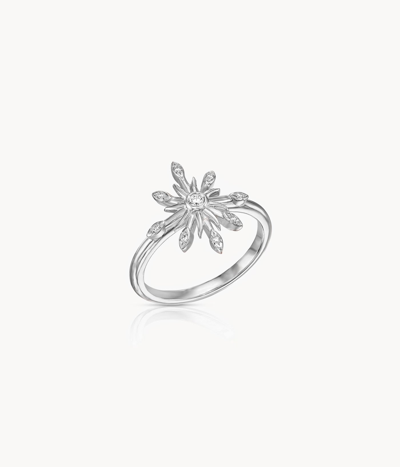 Sun Diamond Pinky Ring