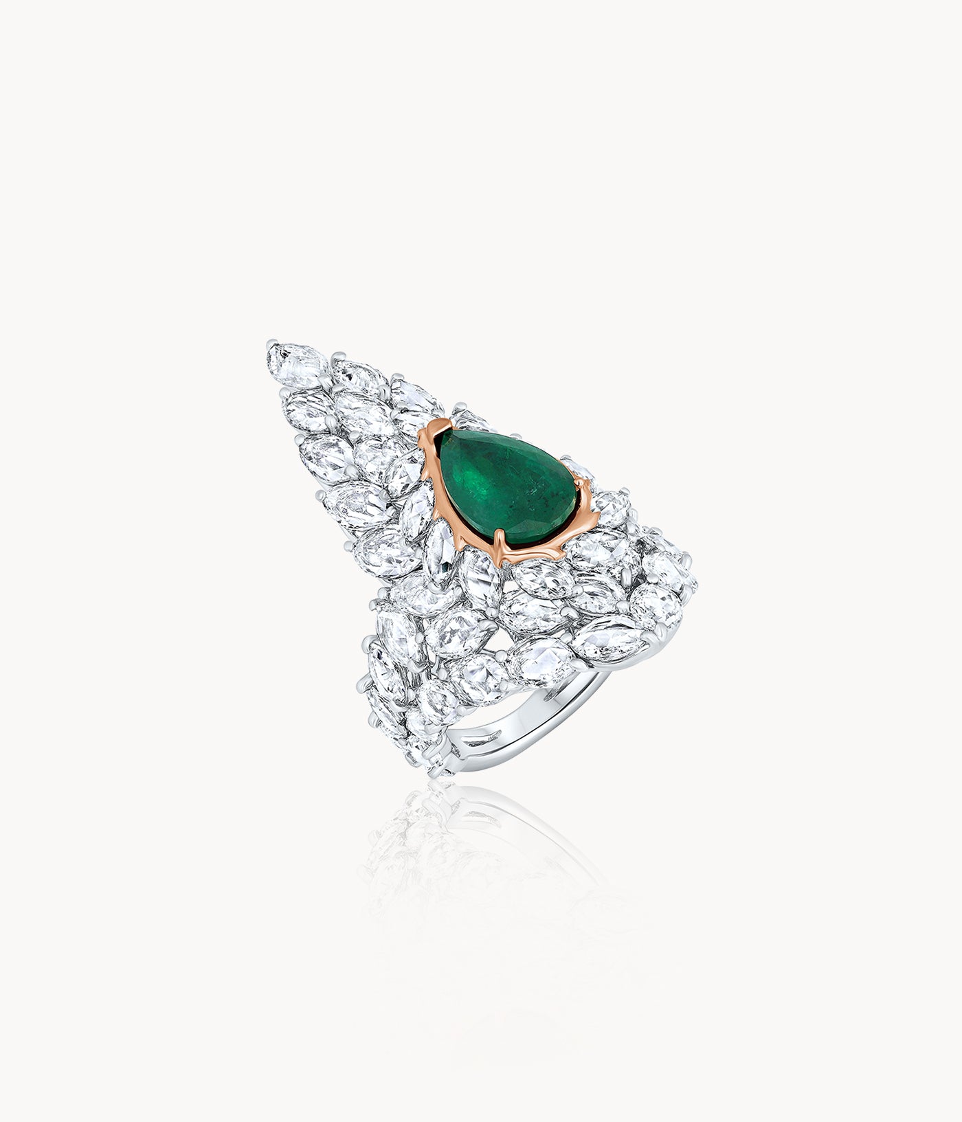 Pear Shape Emerald Ring