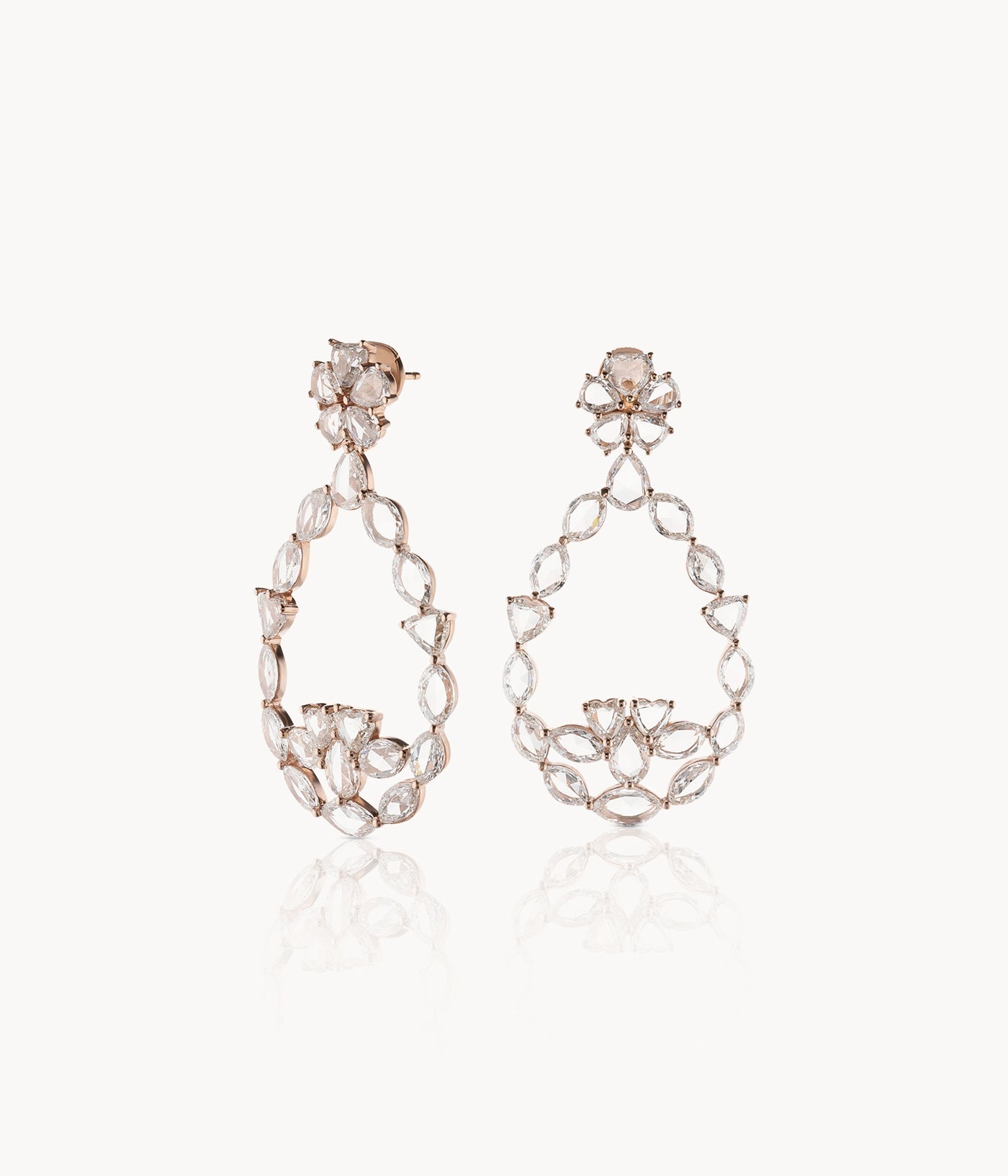 Rose-Cut Diamond Earrings