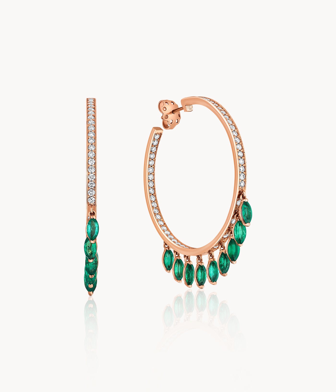 Bangle Emerald Earring