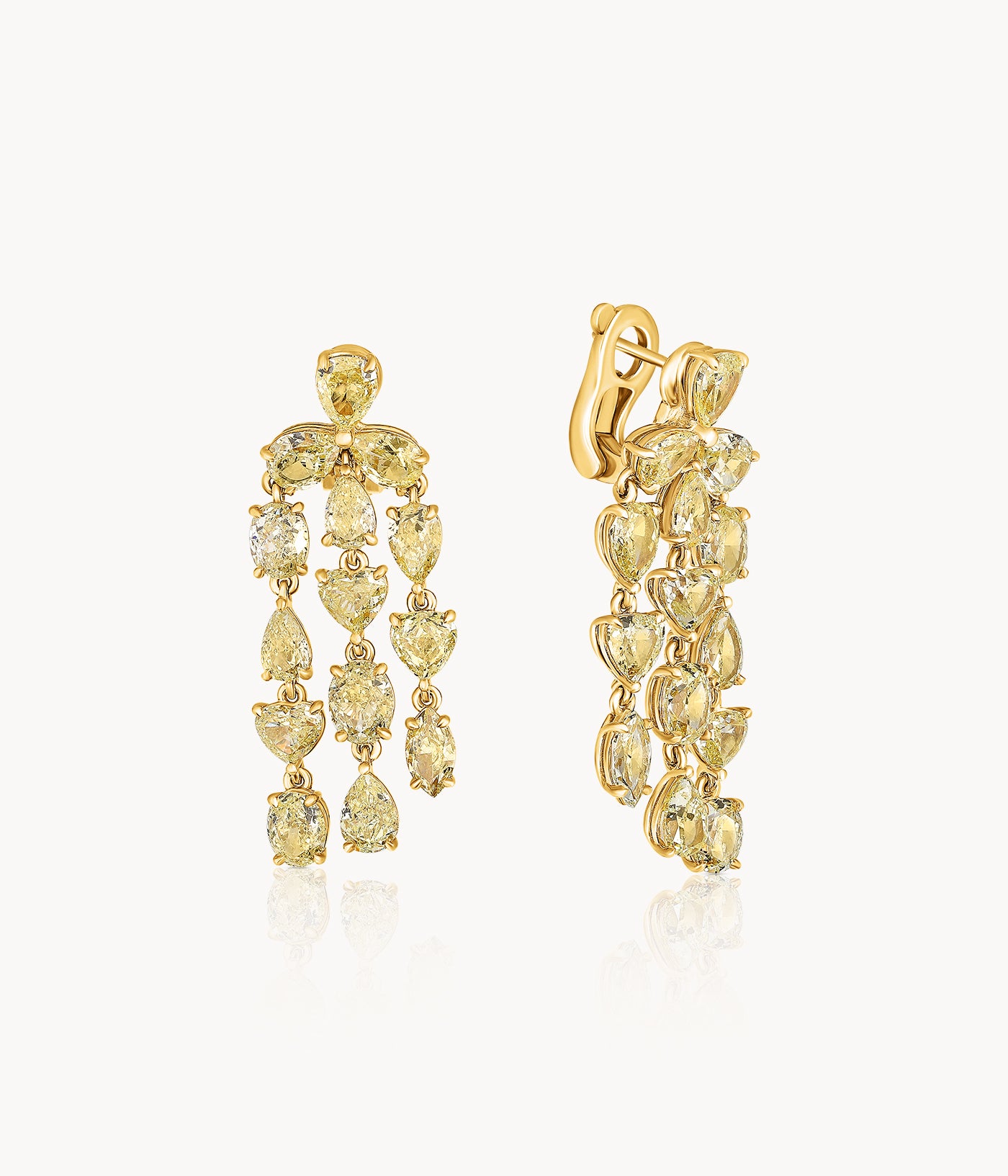 Yellow Diamond Earrings