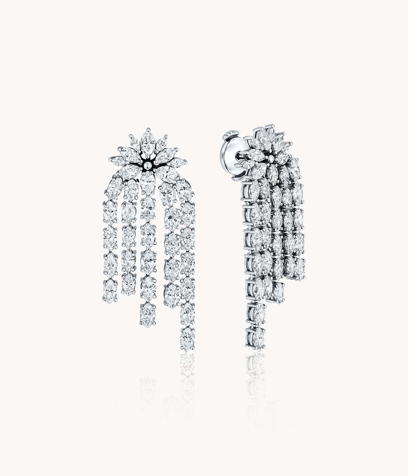Marquise Shape Diamond Drop Earrings