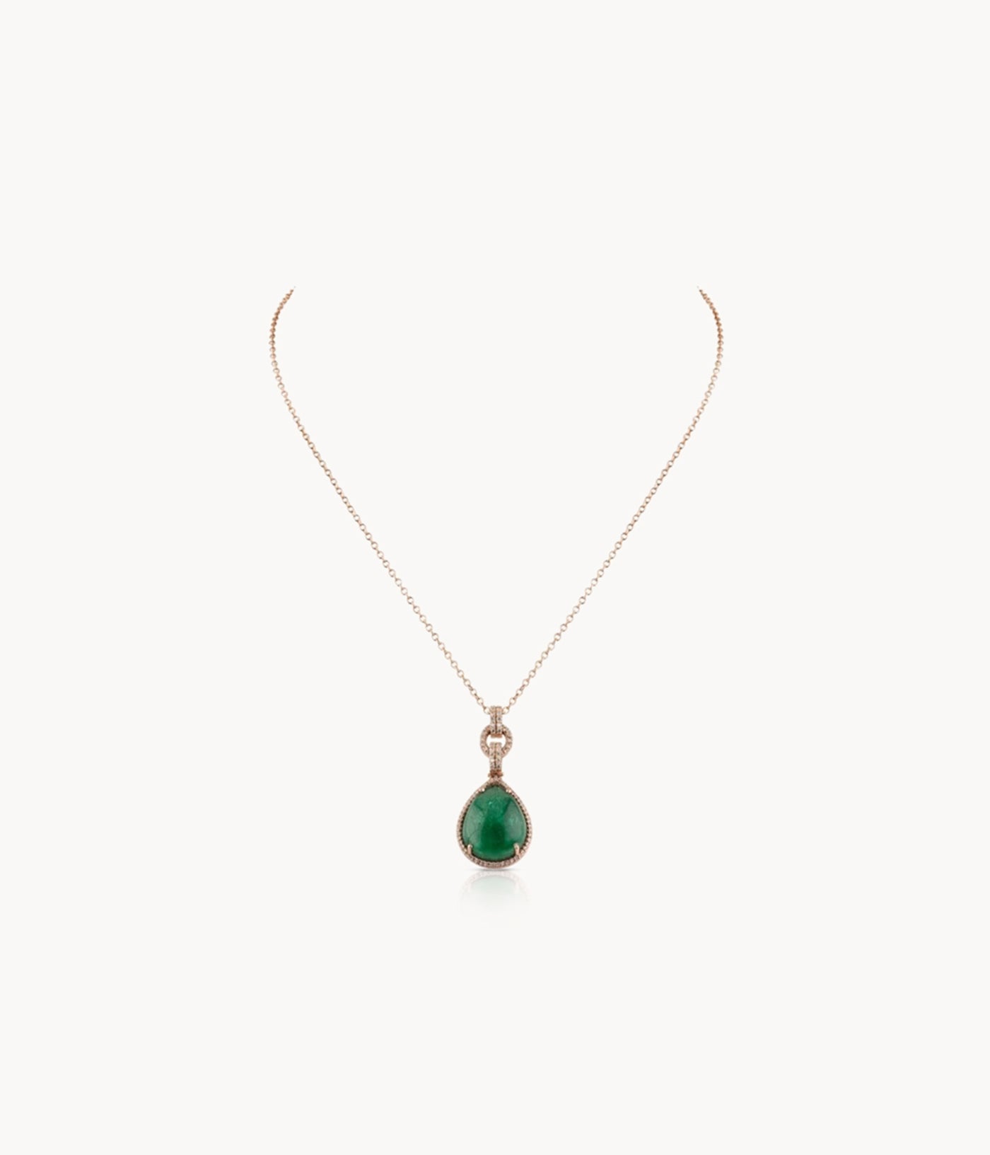 Green Emerald Drop Necklace