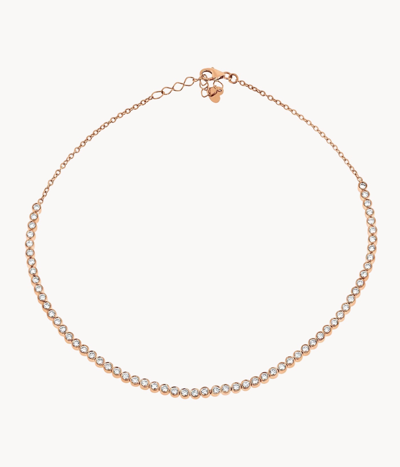 Rose Gold Diamond Riviera Necklace