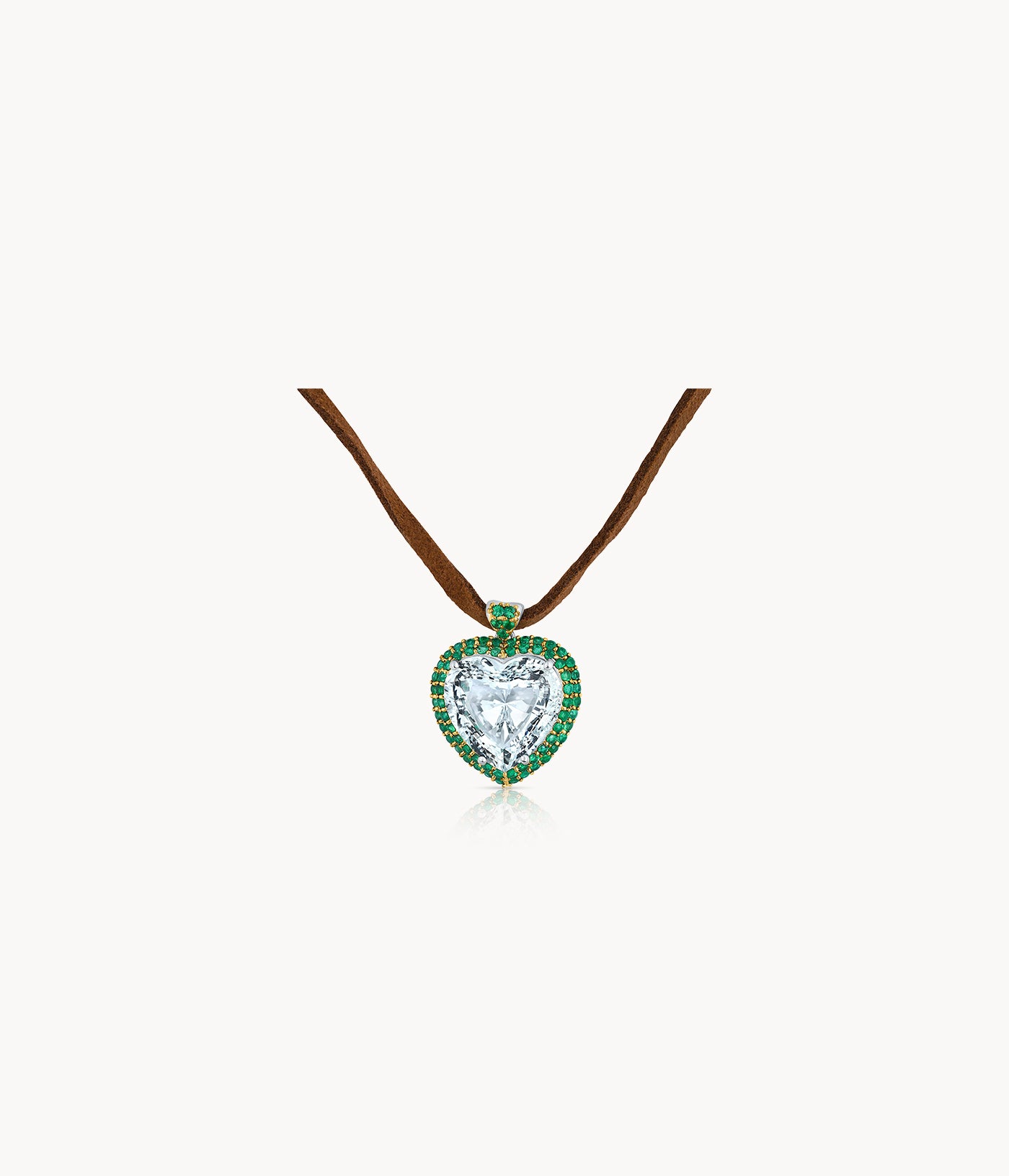 Aquamarine And Emerald Necklace