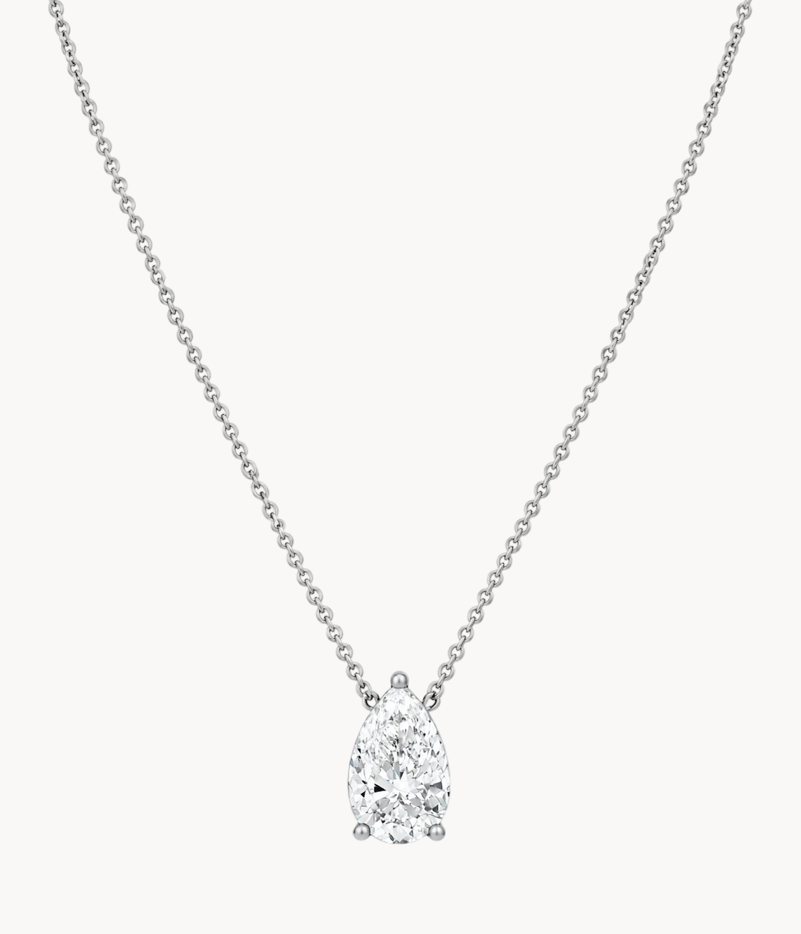 Pear Shaped Diamond Necklace