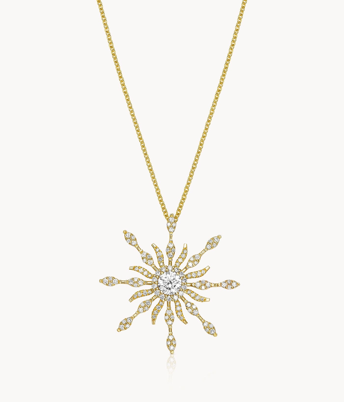 Moissanite & Diamond Sun Necklace