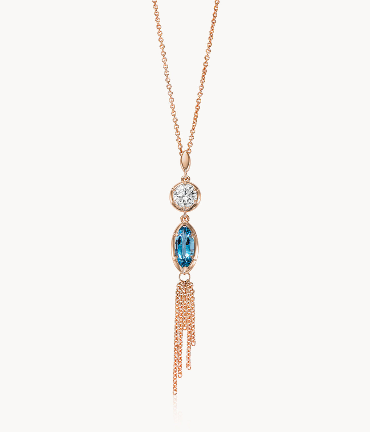 Aquamarine & Diamond Necklace