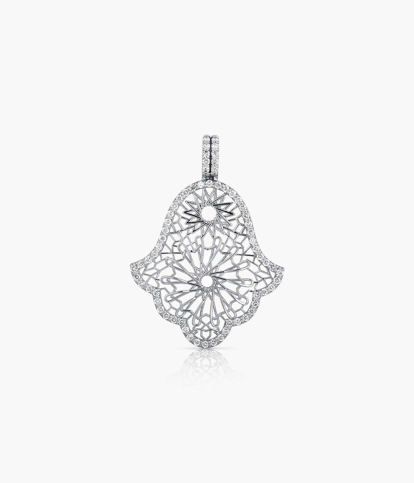 Hamsa Pendant With Diamonds