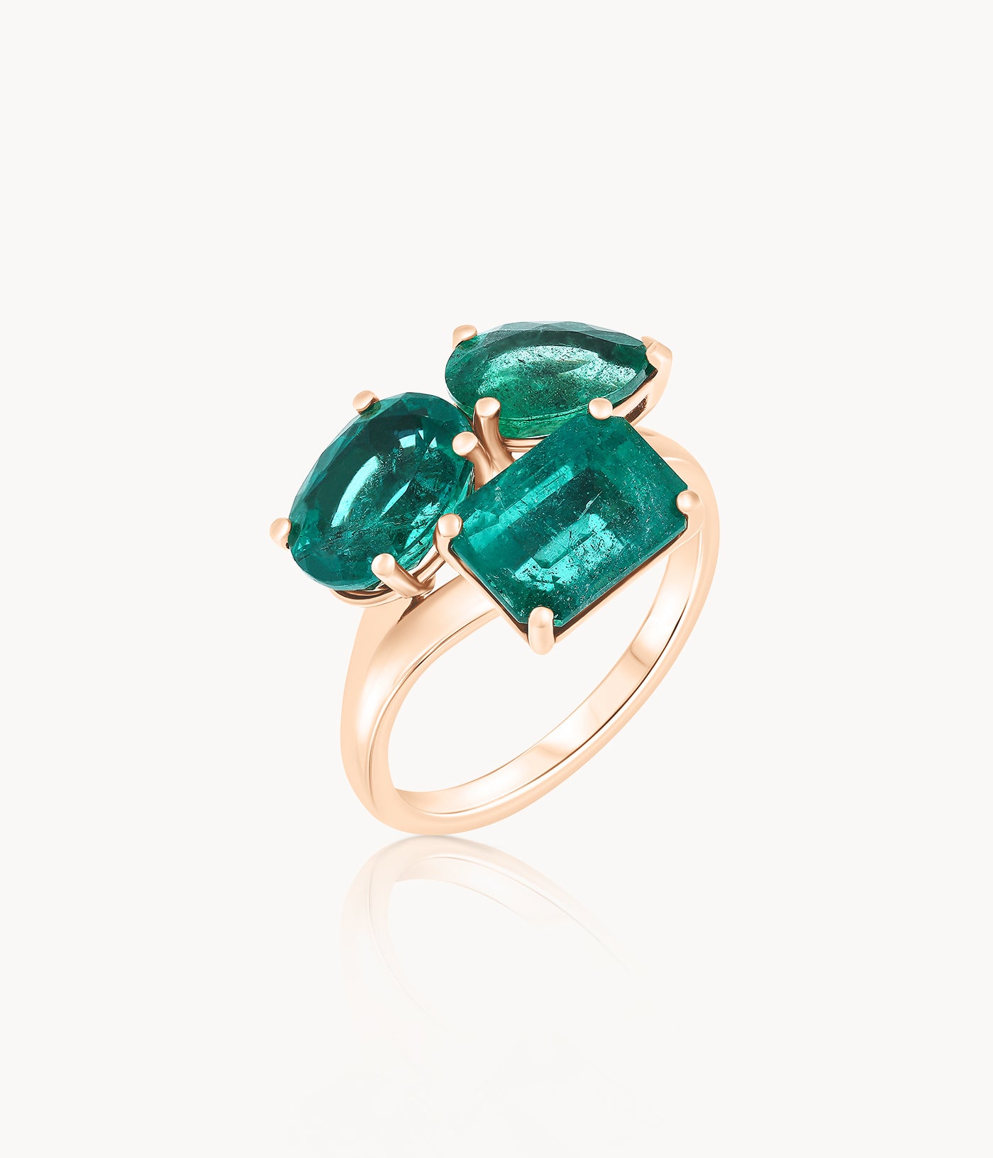 Mixed Emerald Ring
