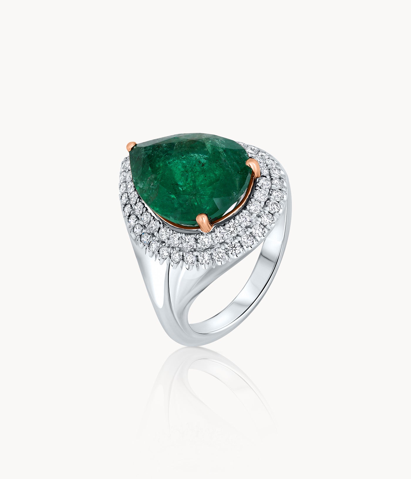 Pear Shape Emerald Ring