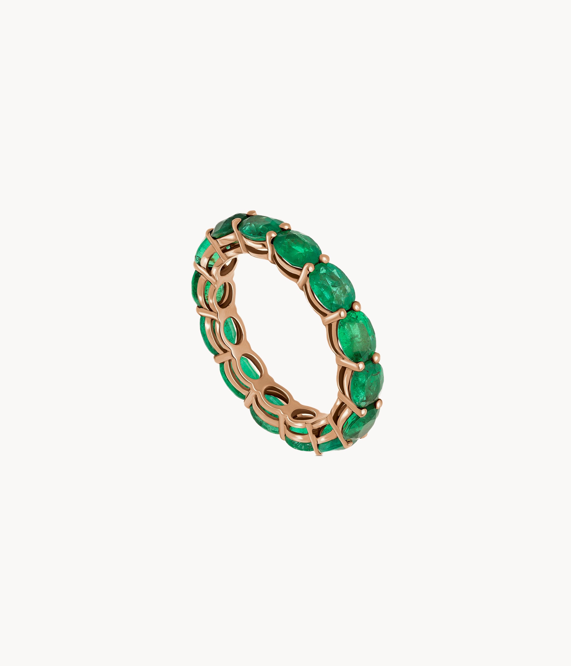 Oval Emerald Eternity Ring