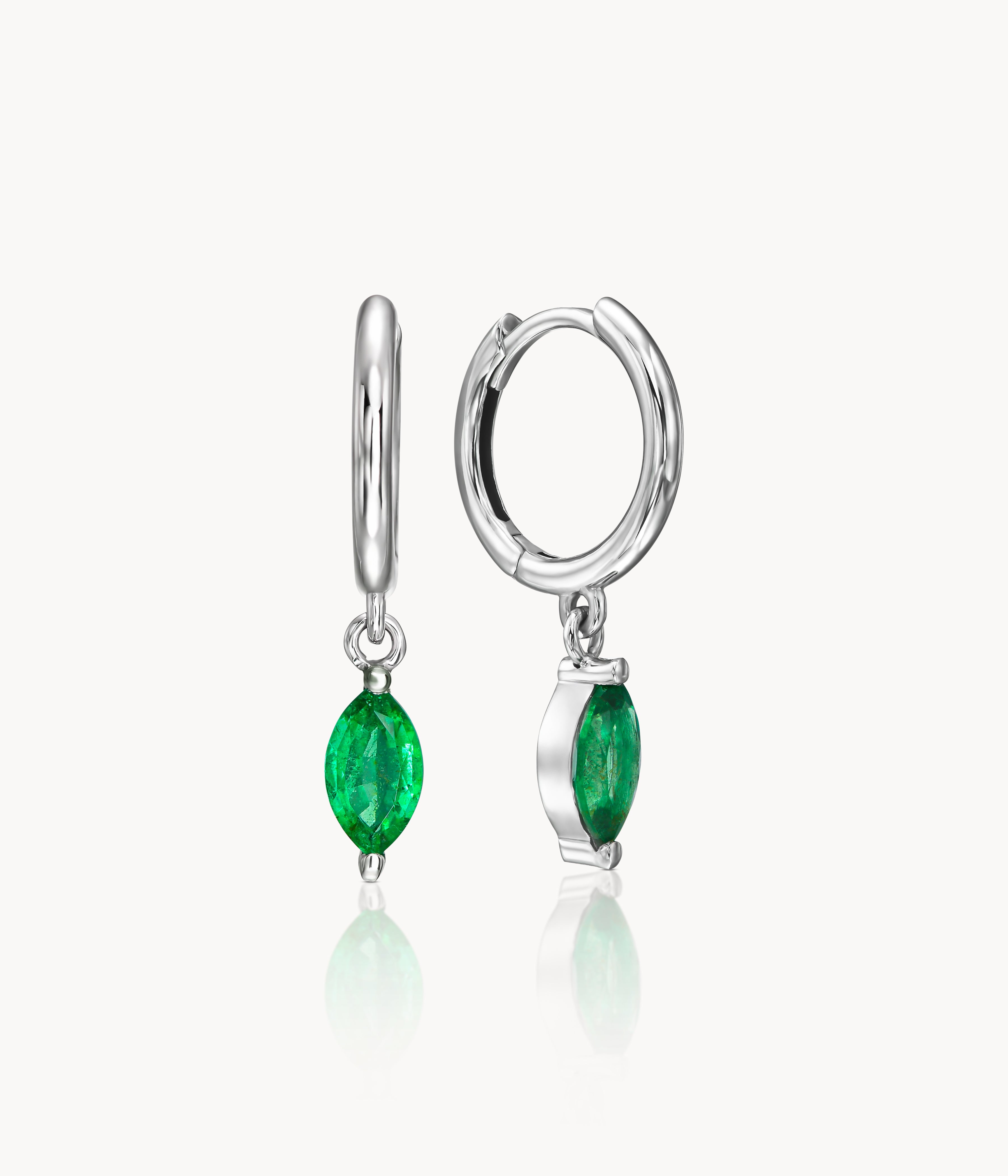 Marquise Emerald Gypsy Earrings
