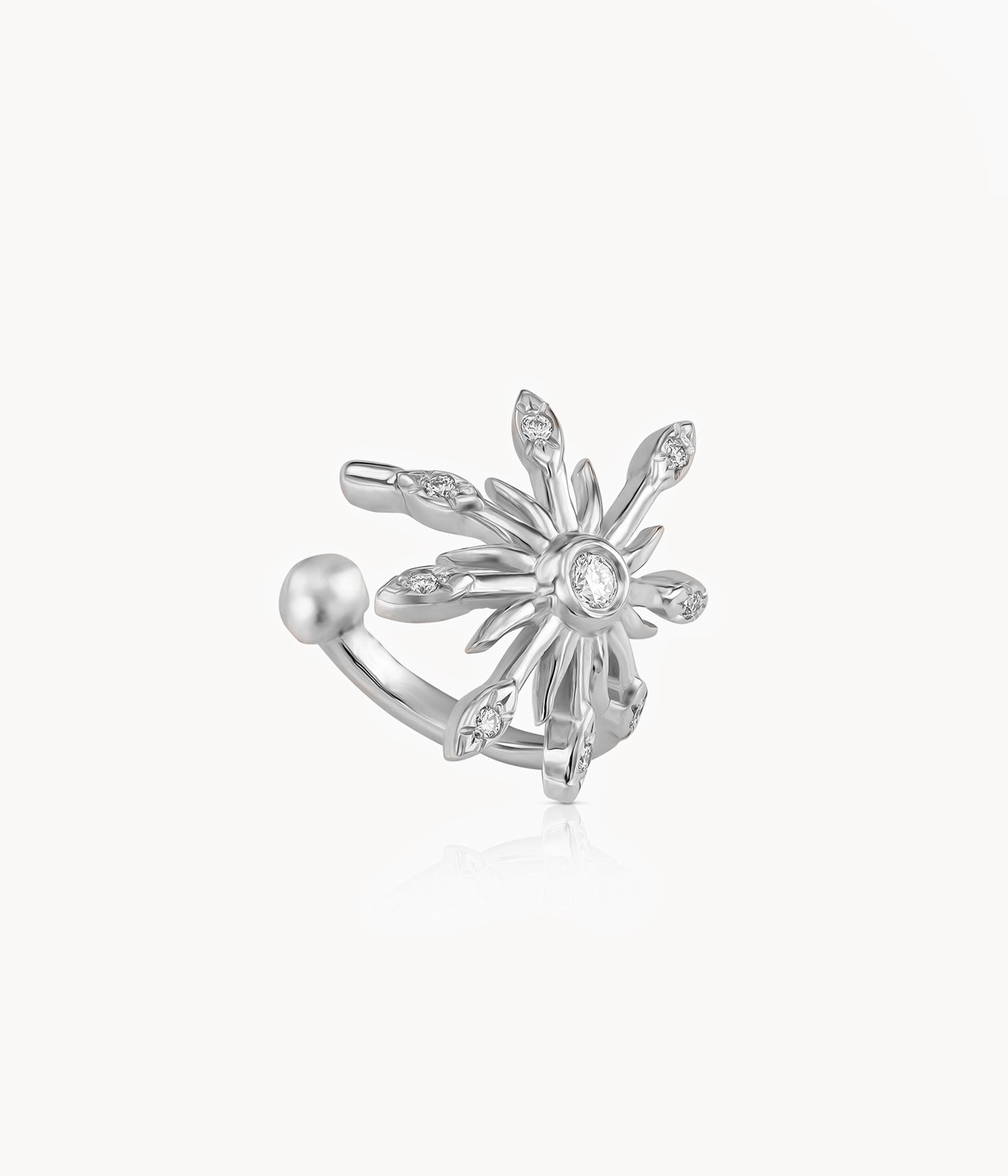 Sun Diamond Helix Earring