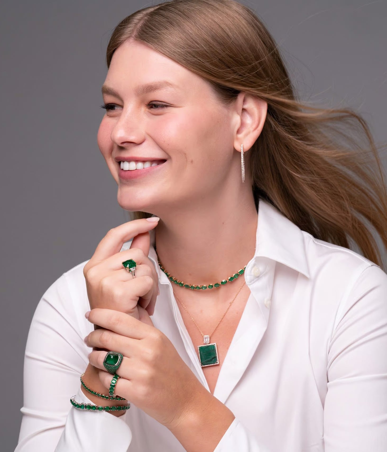 Emerald And Diamond Necklace