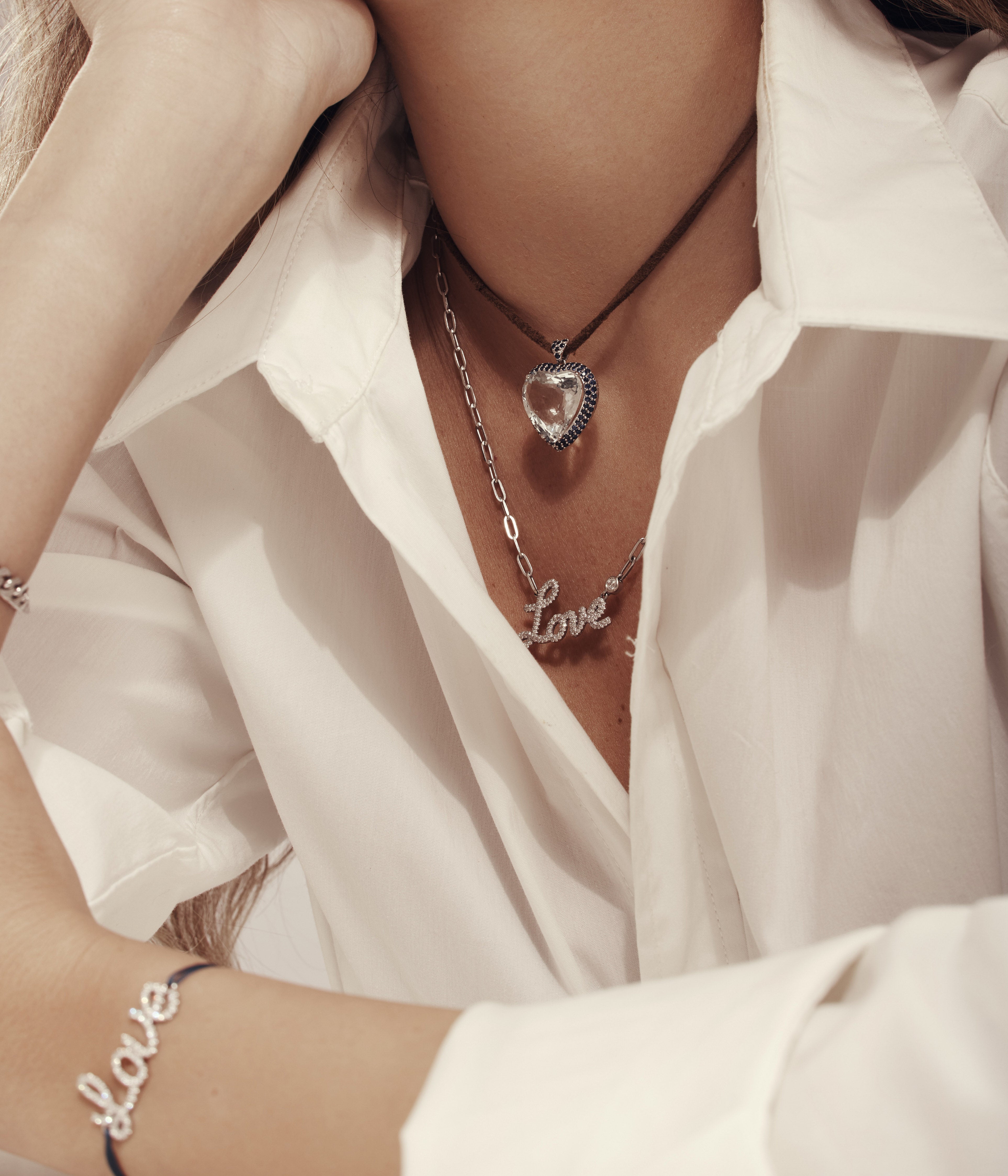 Aquamarine And Emerald Necklace