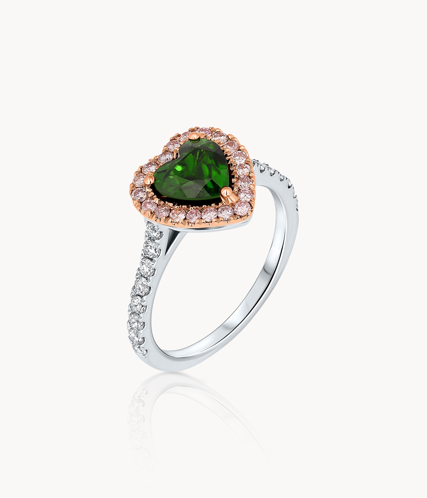 Heart Shape Garnet Ring