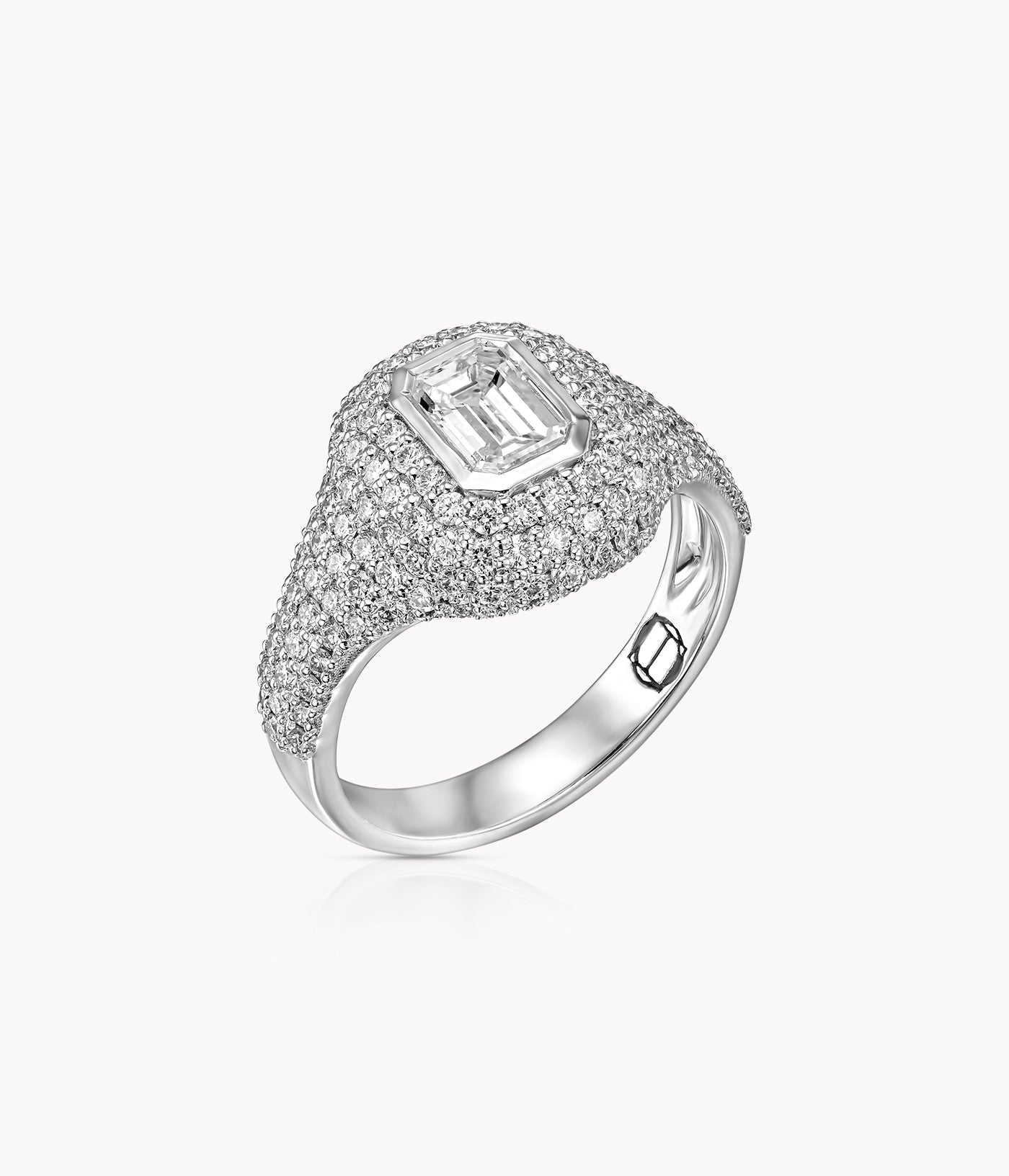 Emerald Shaped Diamond Ring