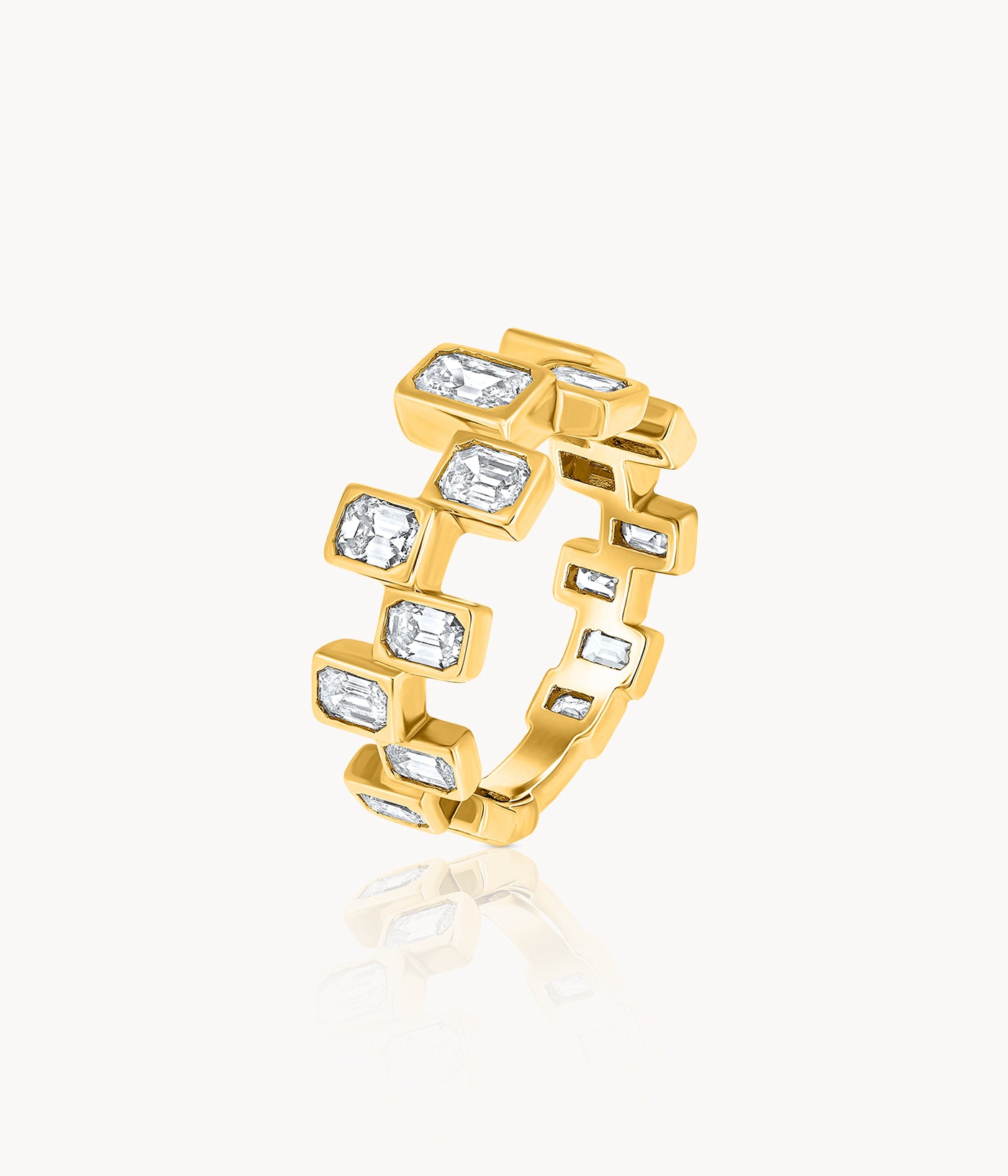 Emerald Cut Yellow Diamond Rind