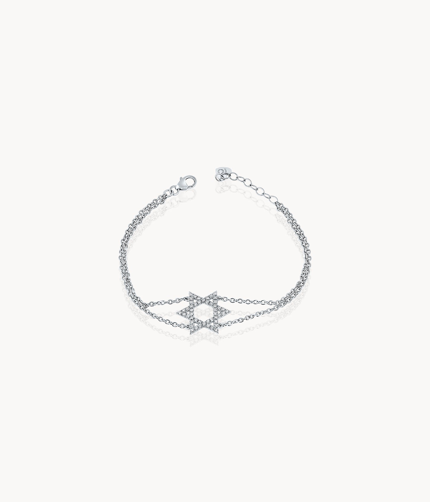 Diamond Star Of David Bracelet