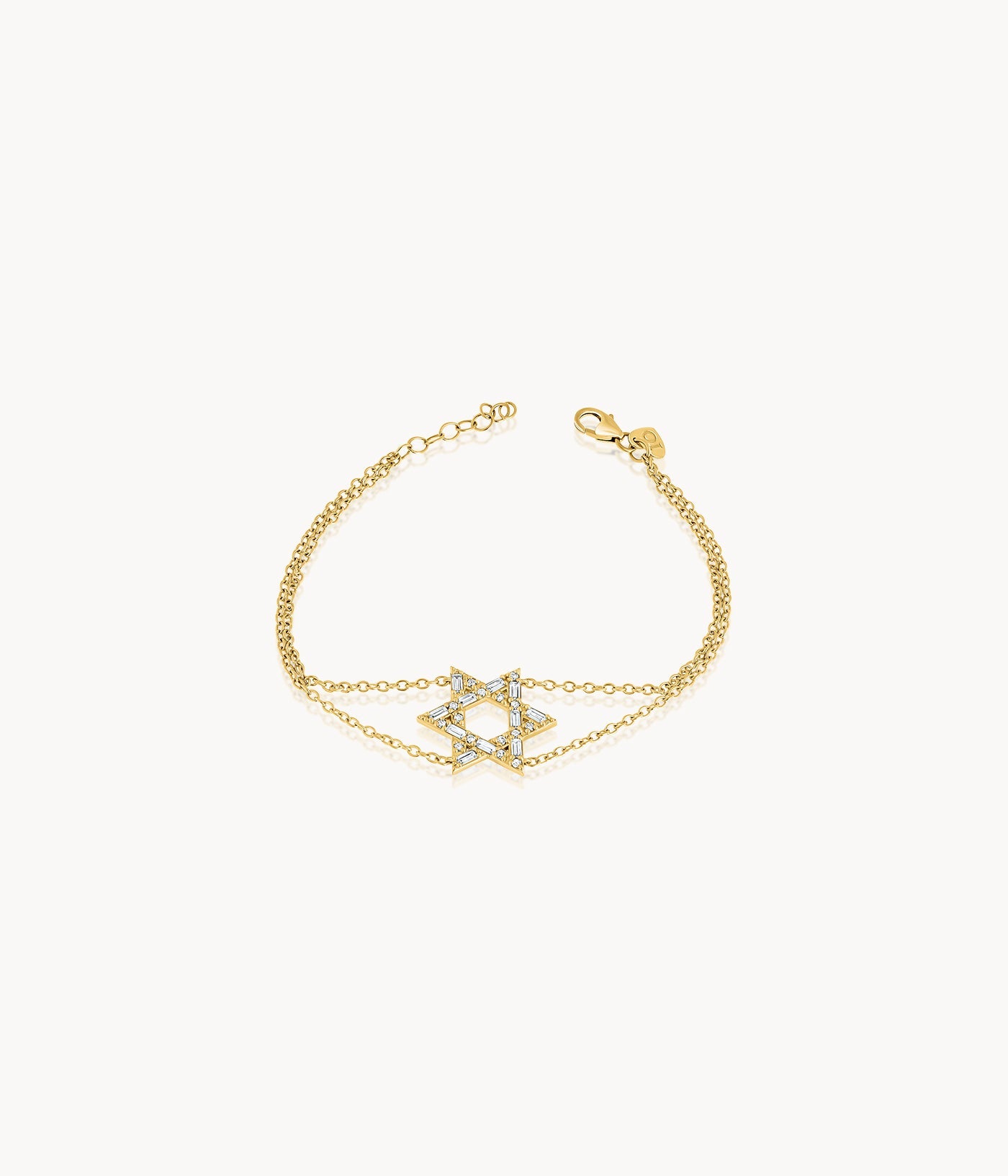 Diamond Star Of David Bracelet