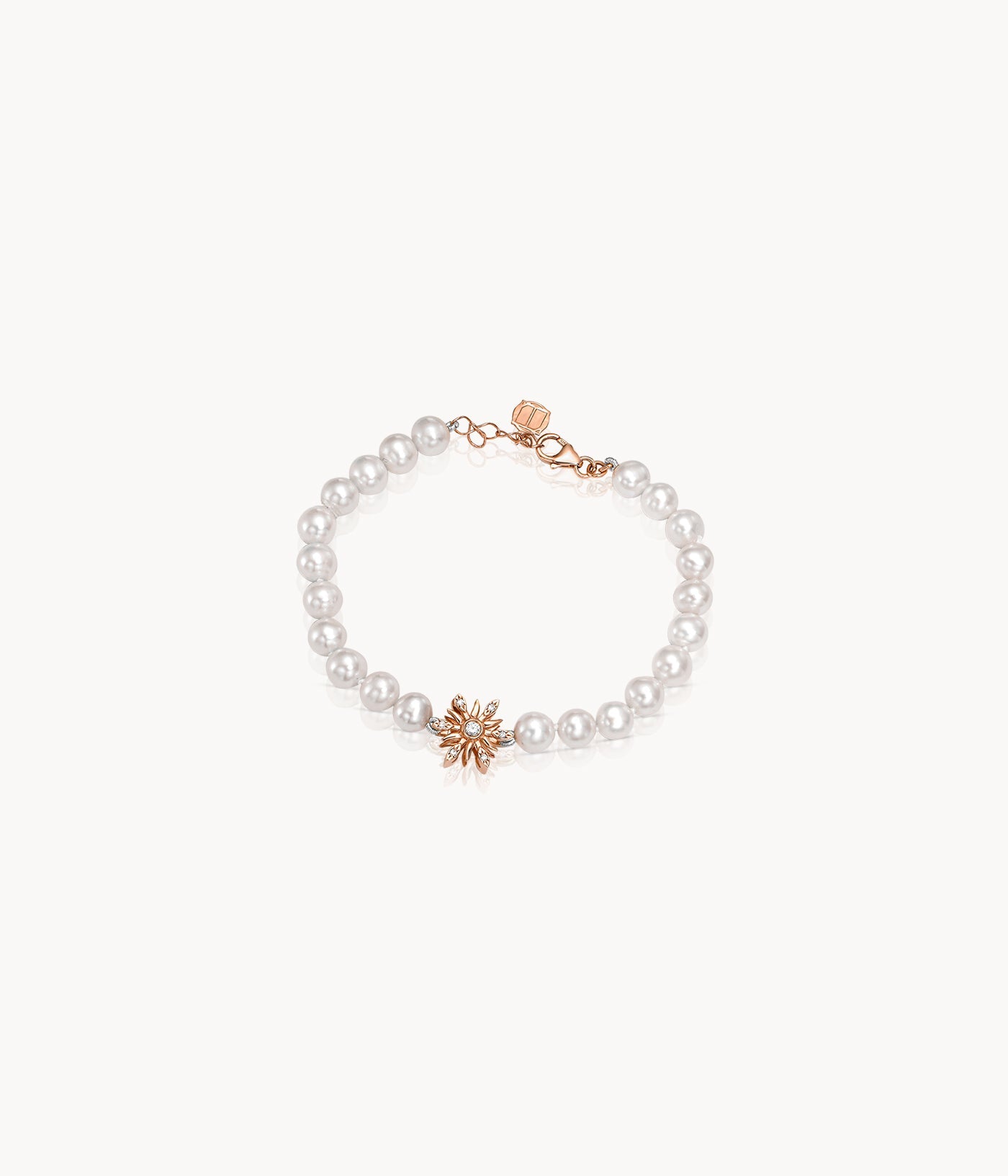 Sun Diamond & Pearl Bracelet