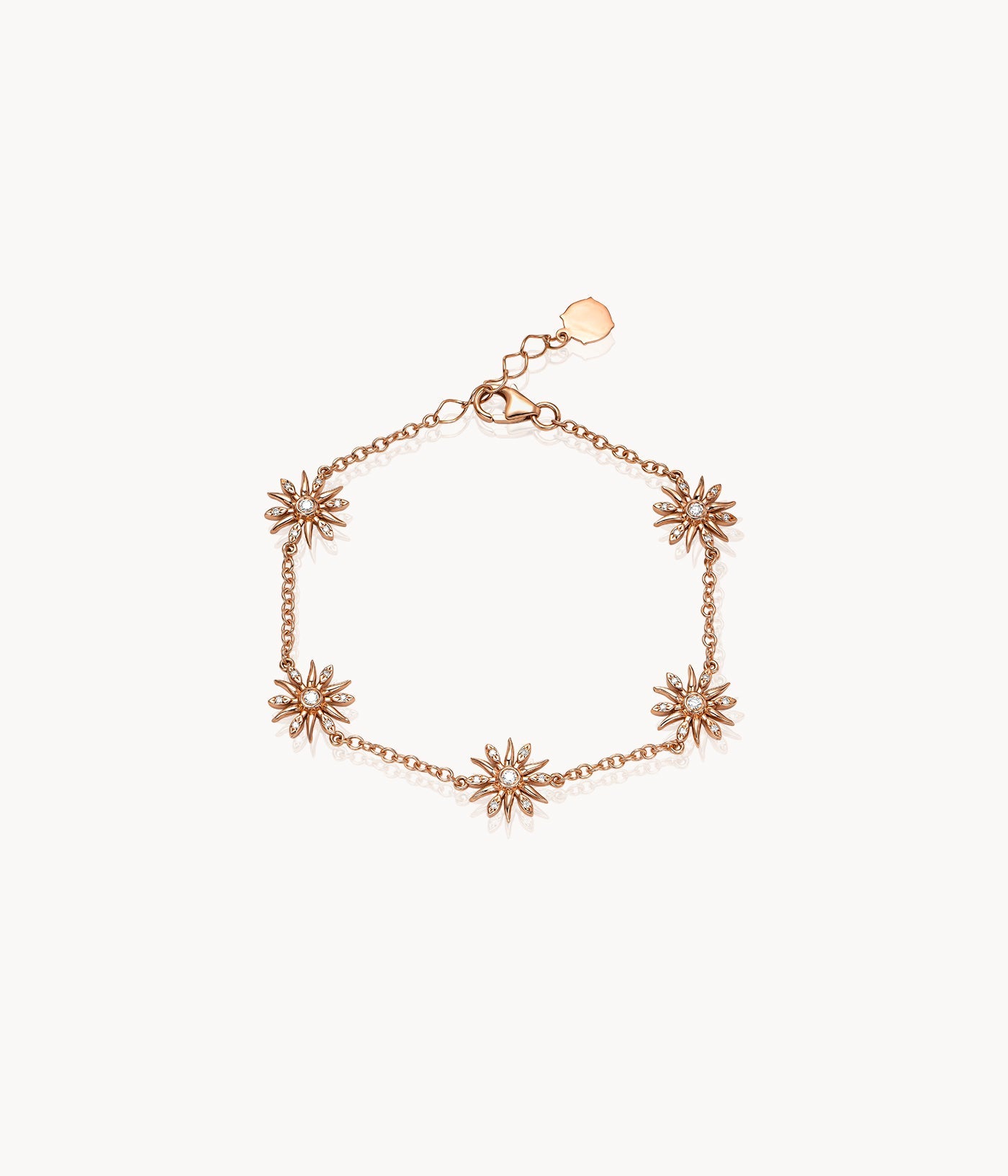 Diamond Sun Charms Bracelet