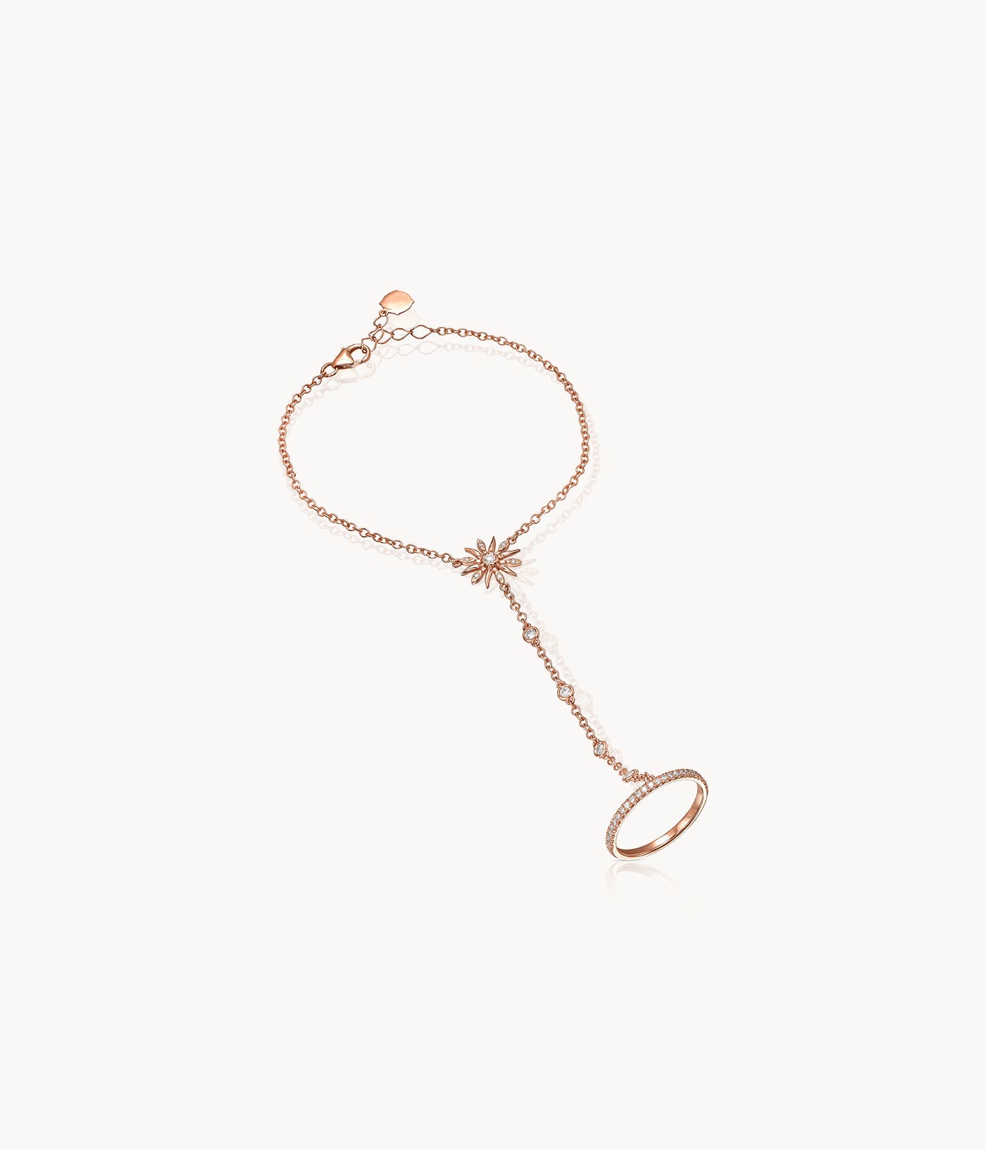 Sun Diamond Bracelet Ring