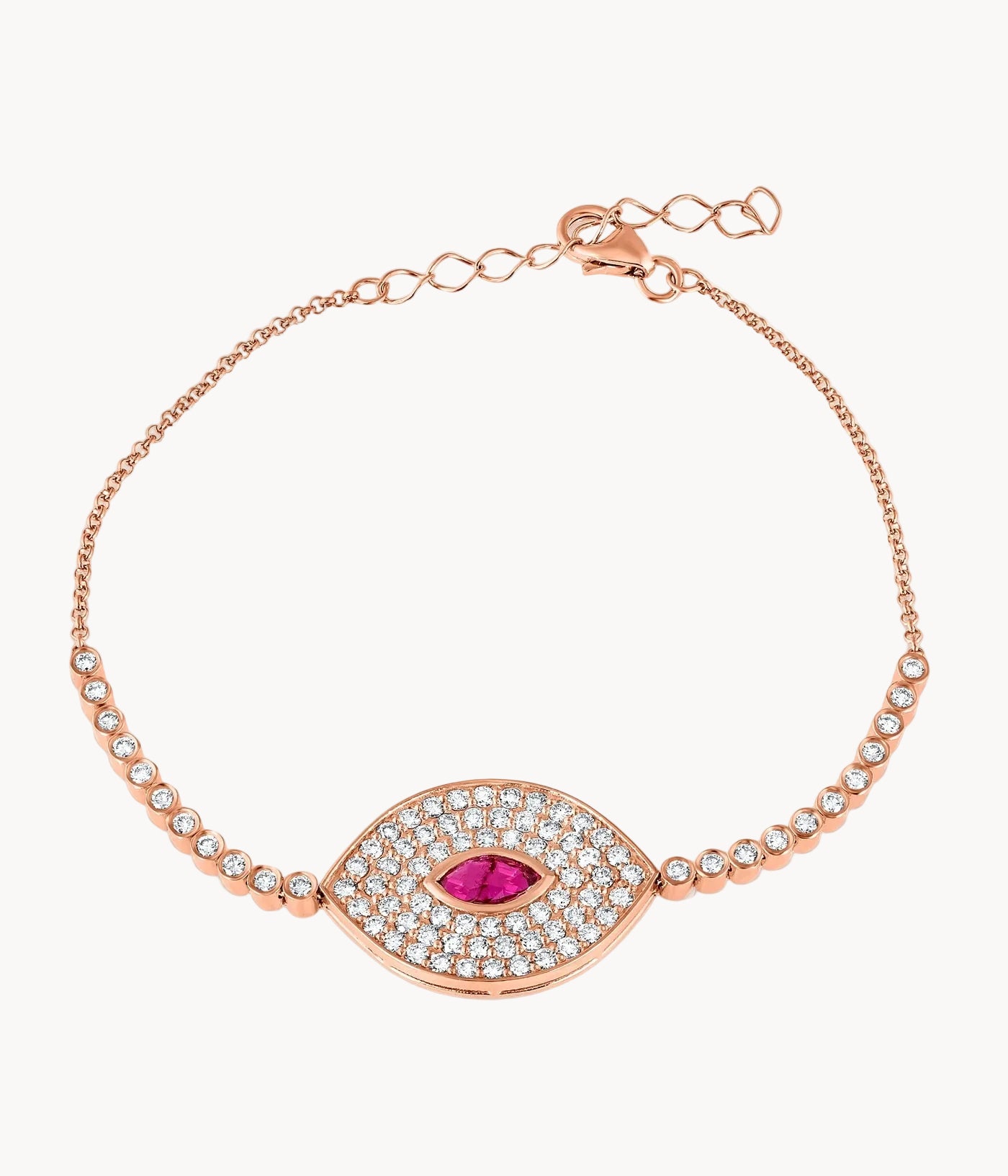 Ruby Eye Diamond Bracelet