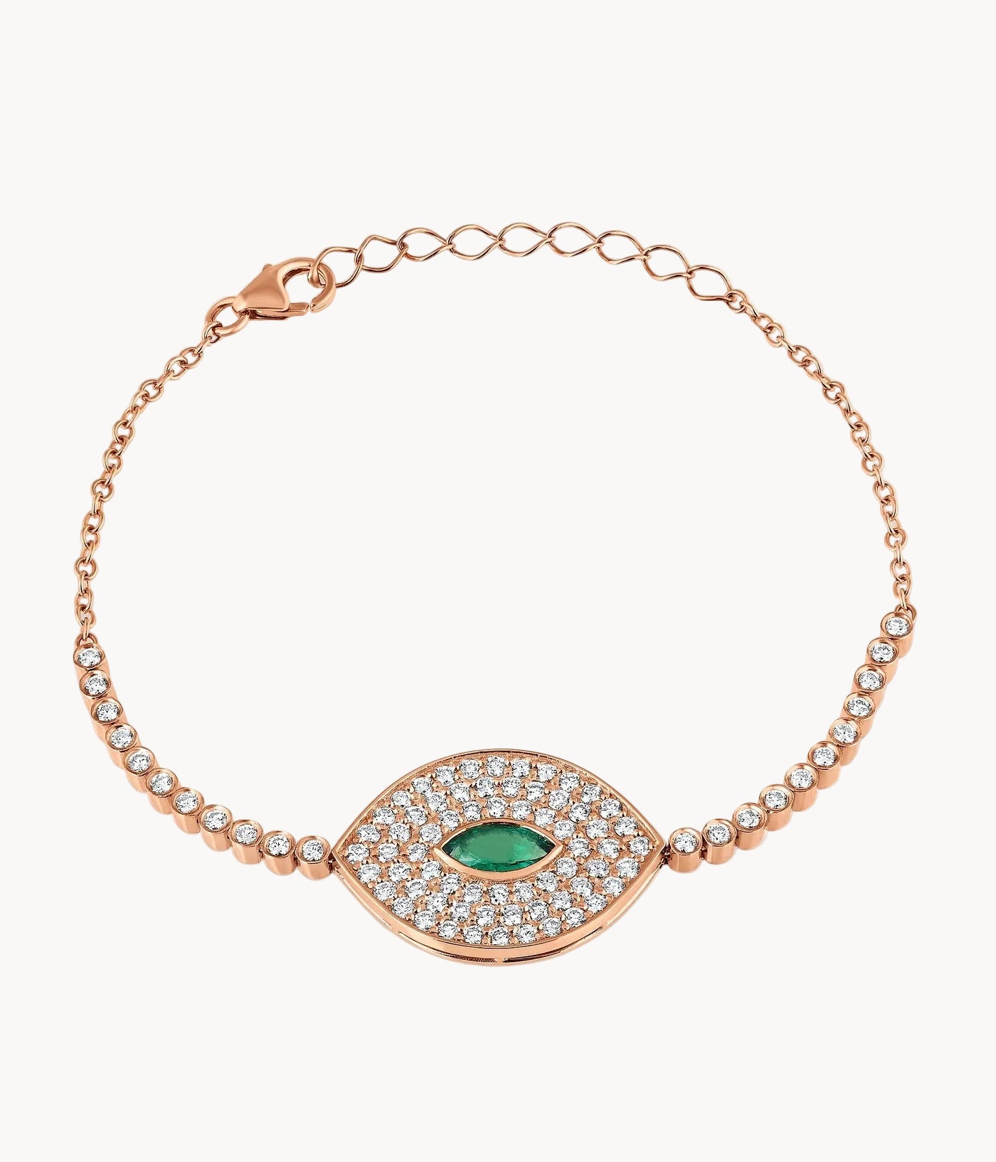 Emerald Eye Diamond Bracelet