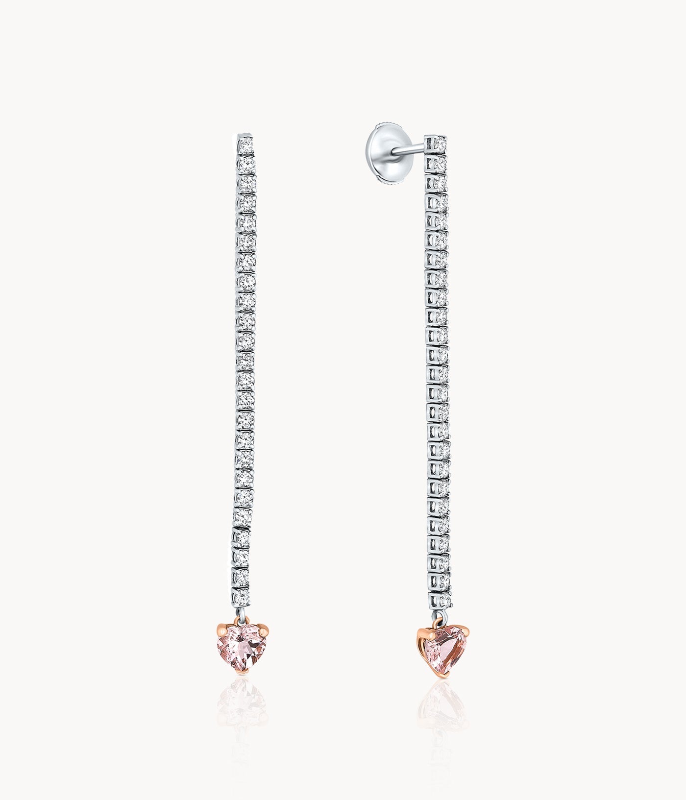 Diamond & Morganite Earrings