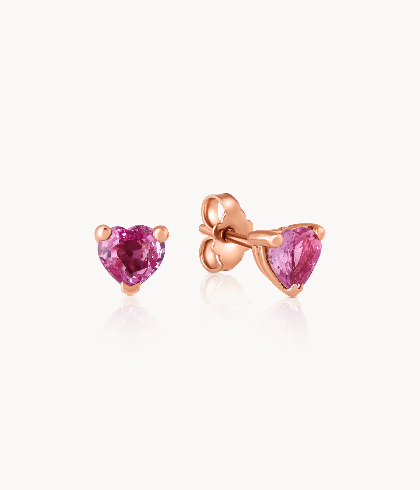 Pink Sapphire Stud Earrings