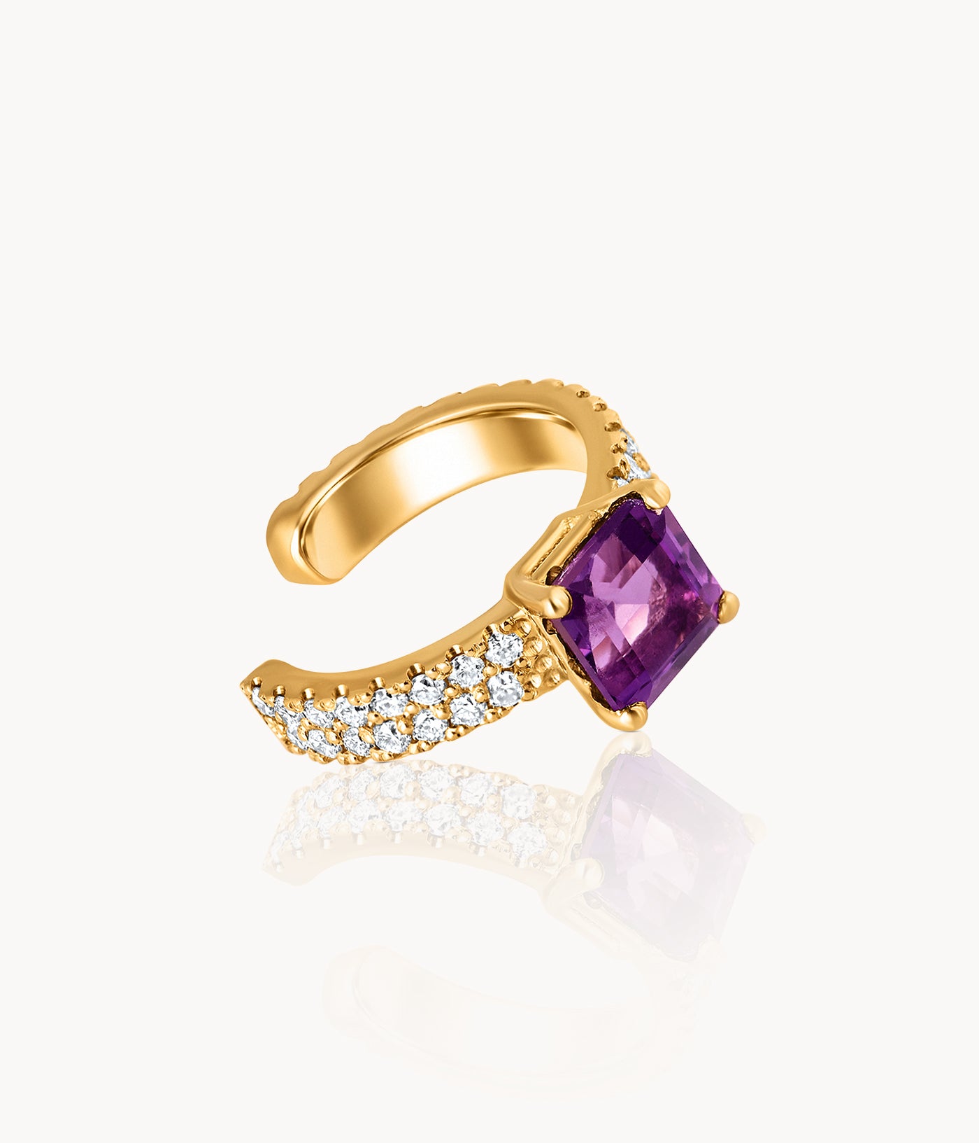 Small Amethyst Helix Earring