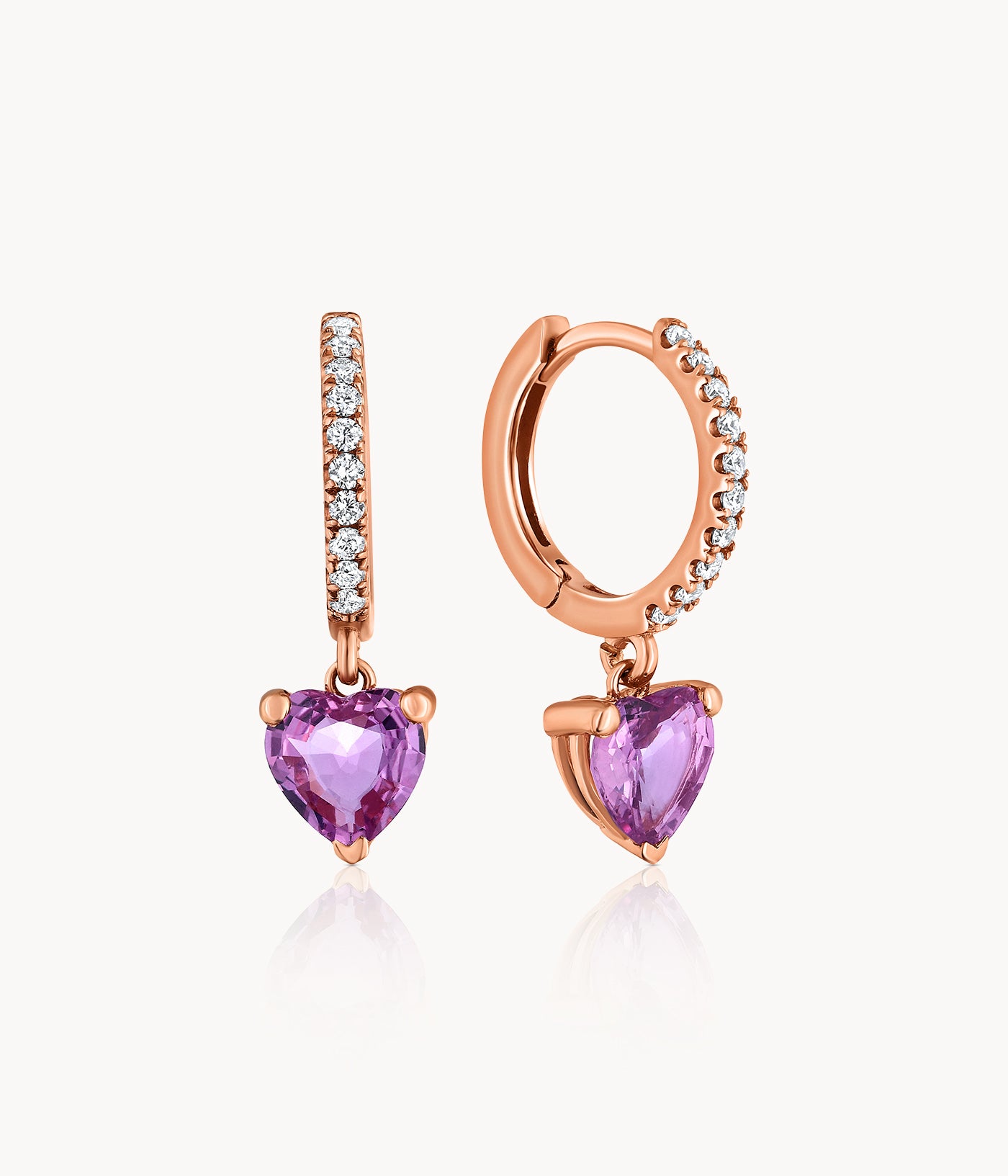 Sapphire Heart Gypsy Earrings