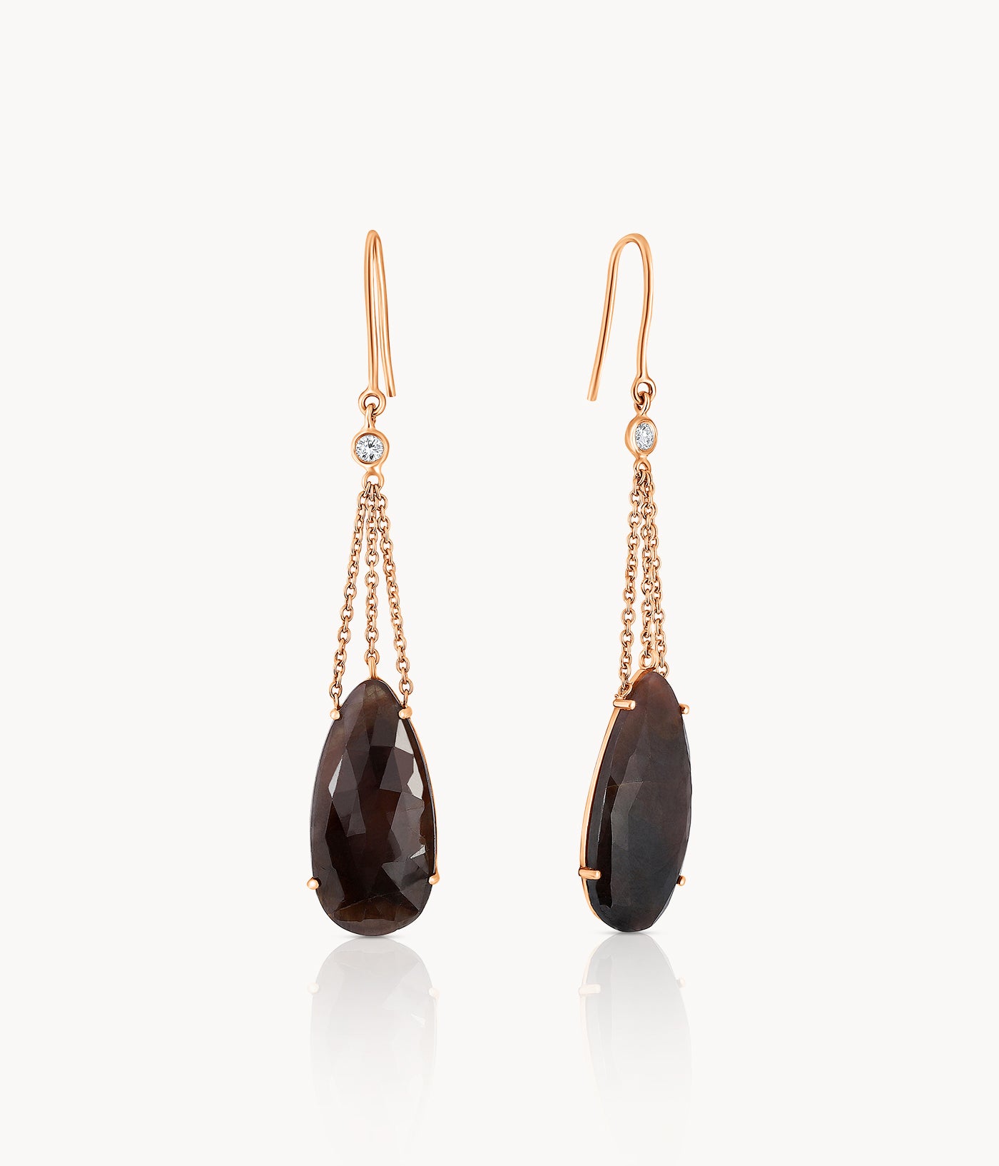 Brown Sapphire Earrings