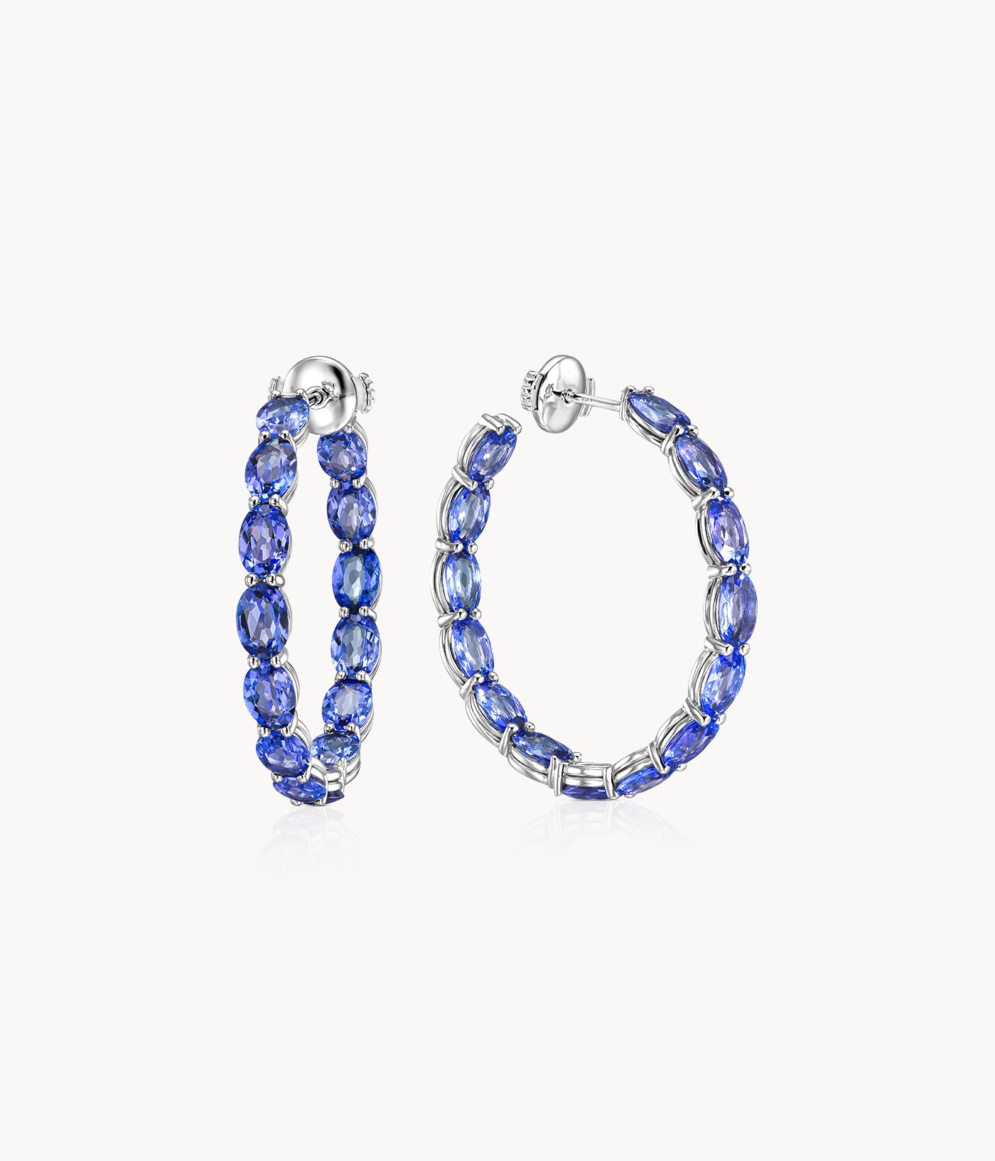 Royal Tanzanite Hoops
