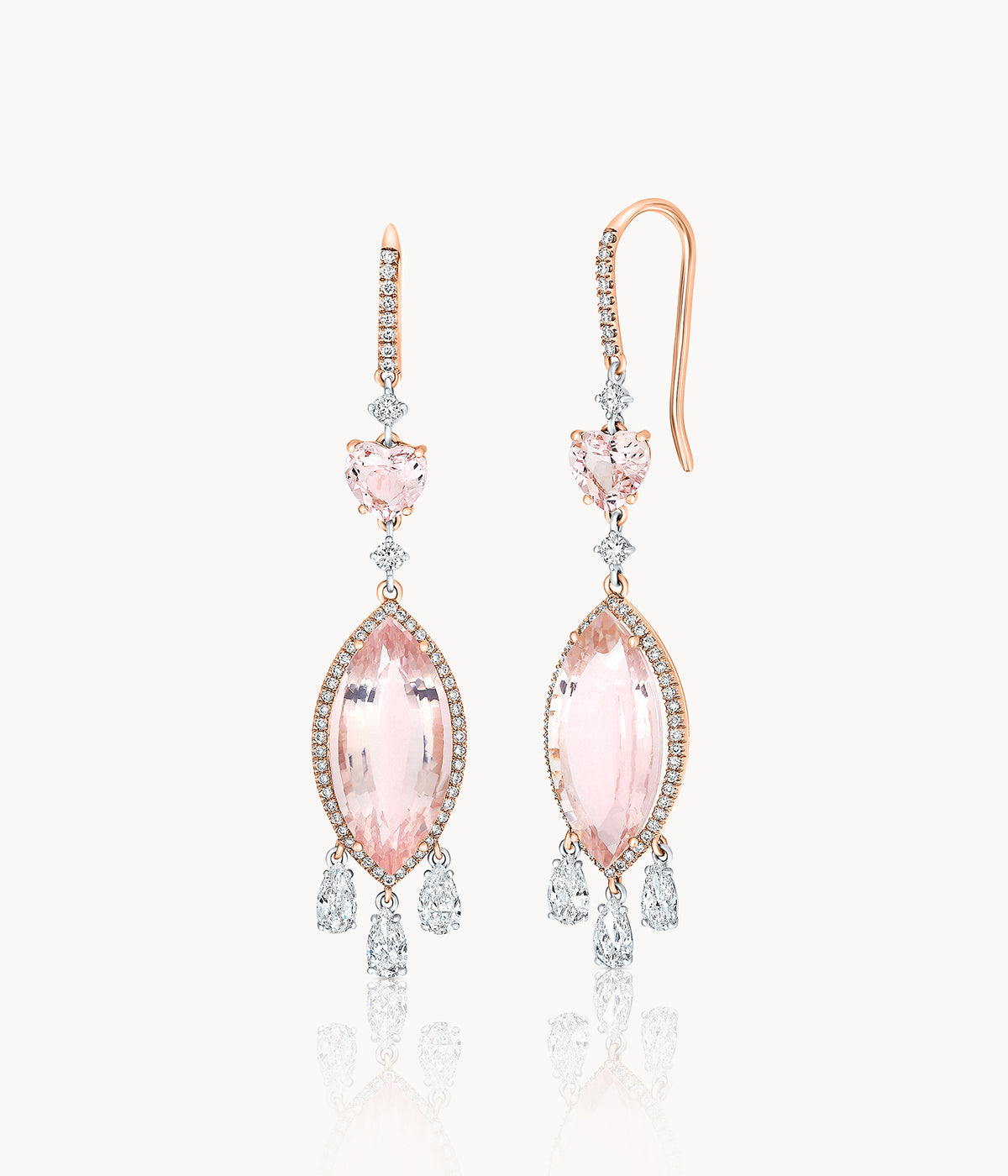 Rosequartz & Morganite Earrings