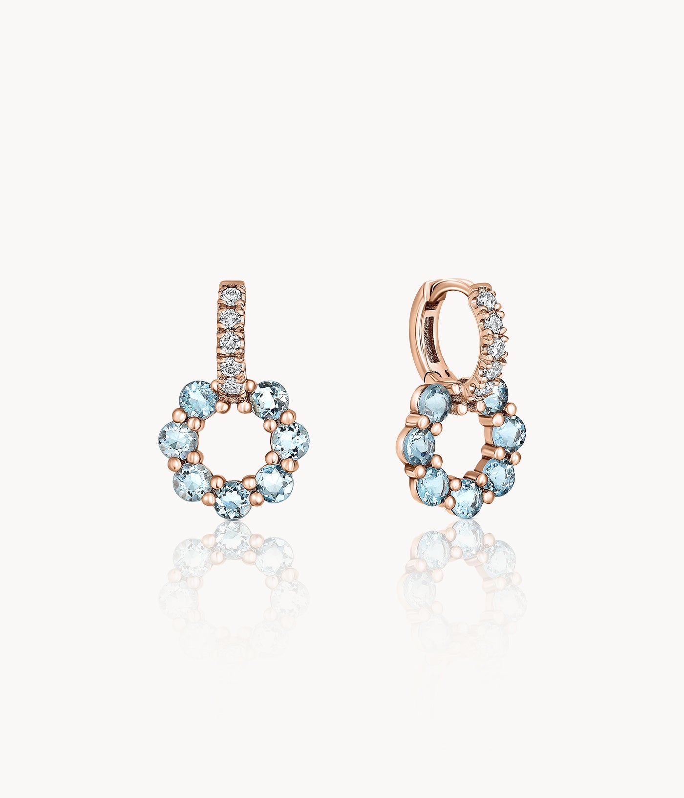 Aquamarine Gypsy Hoops