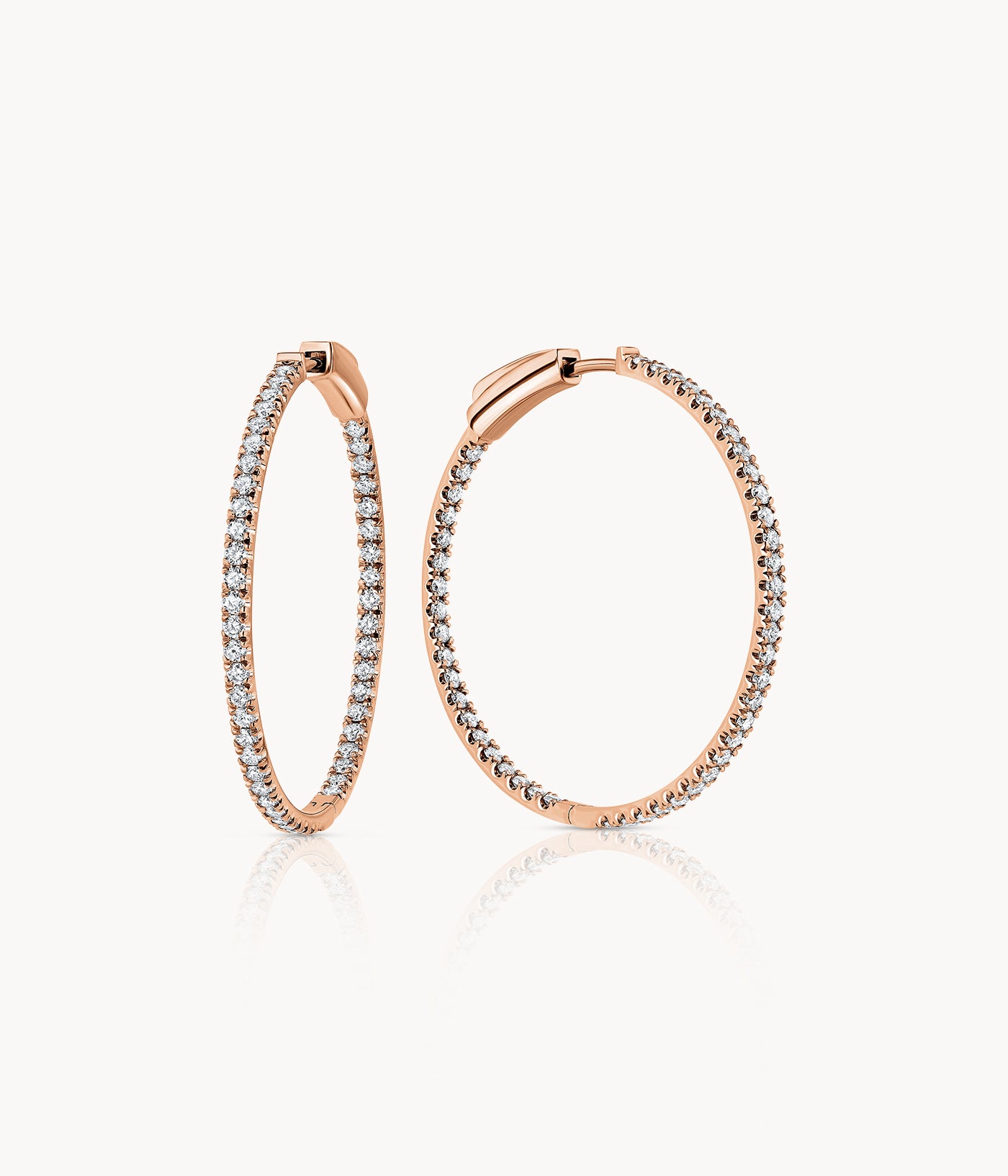 Classic Diamond Hoop Earrings