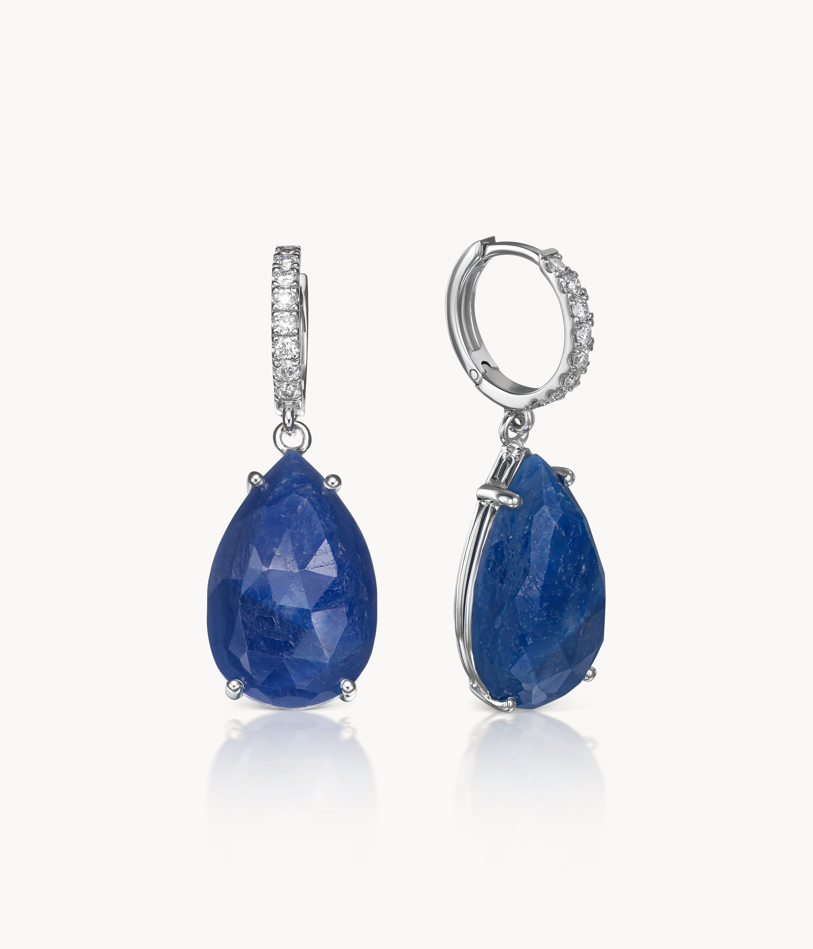 Blue Sapphire Drop Earrings