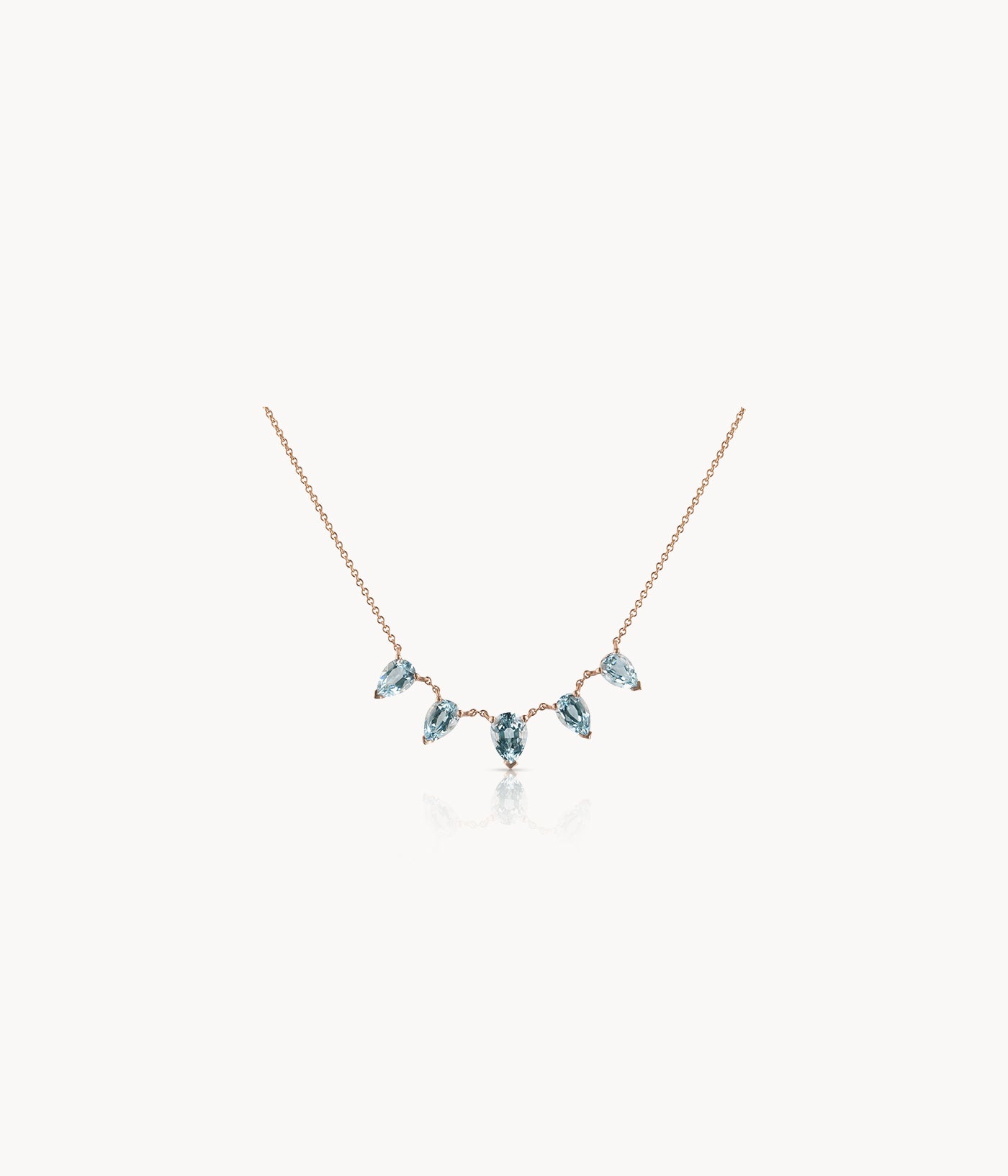 Aquamarine Pear Shape Necklace