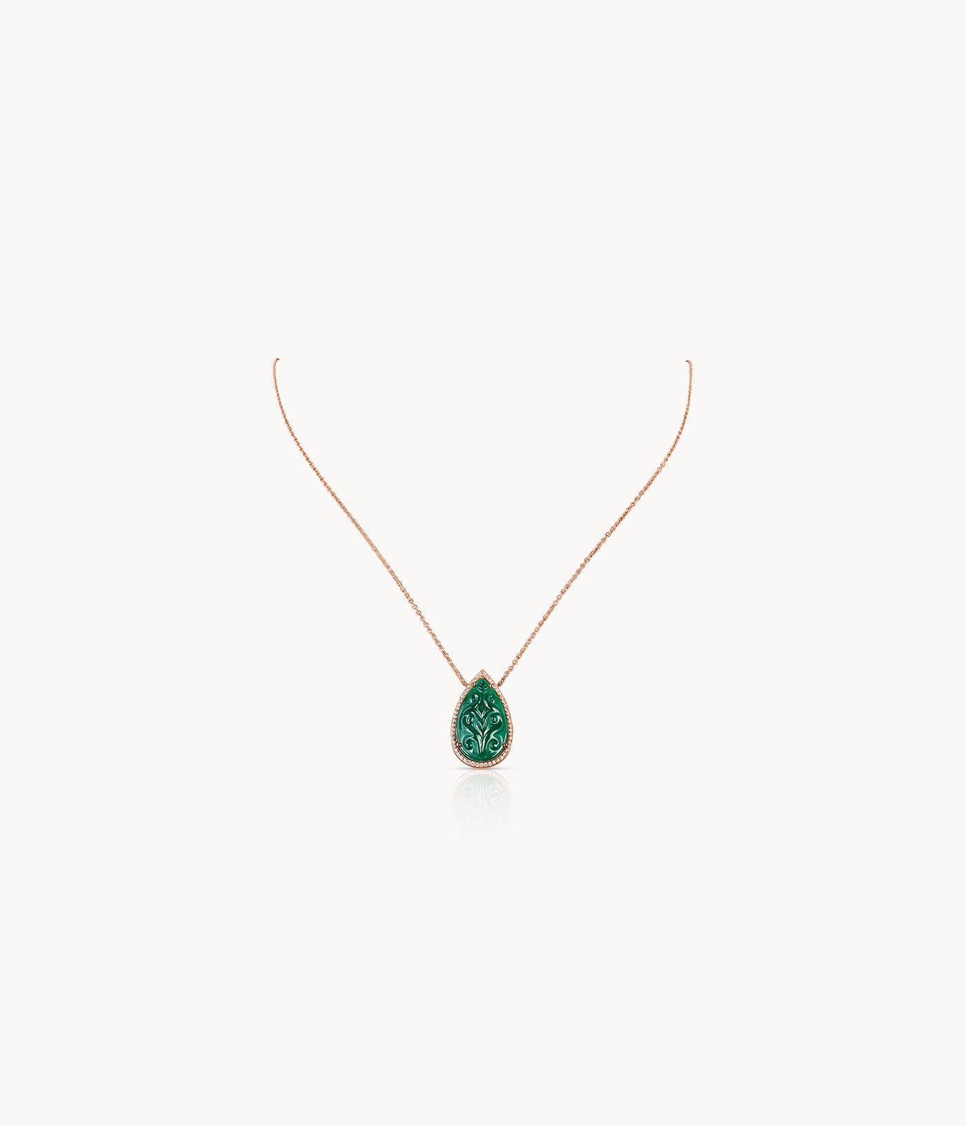 Green Onyx Pear Shape Necklace