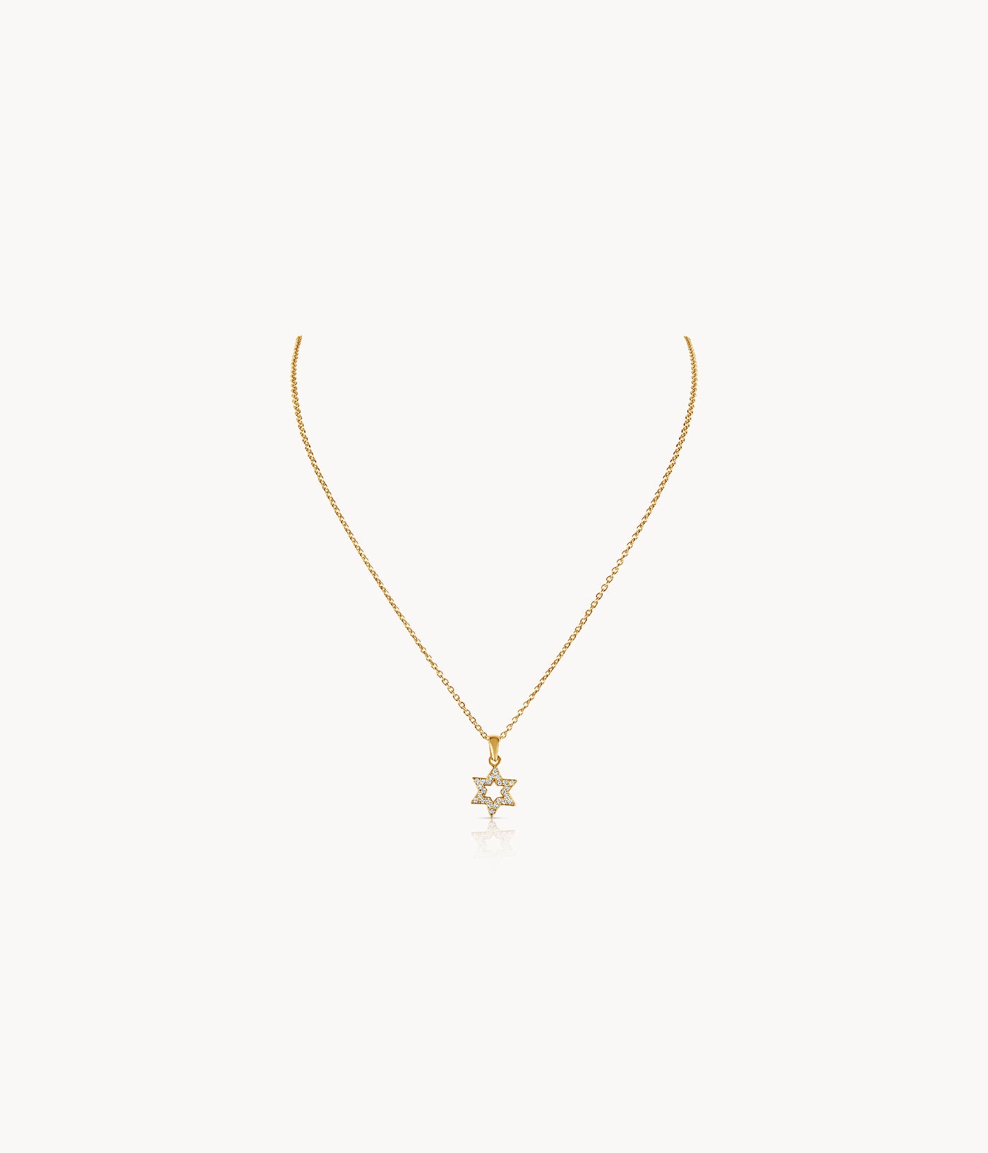 Diamond star Of David Necklace