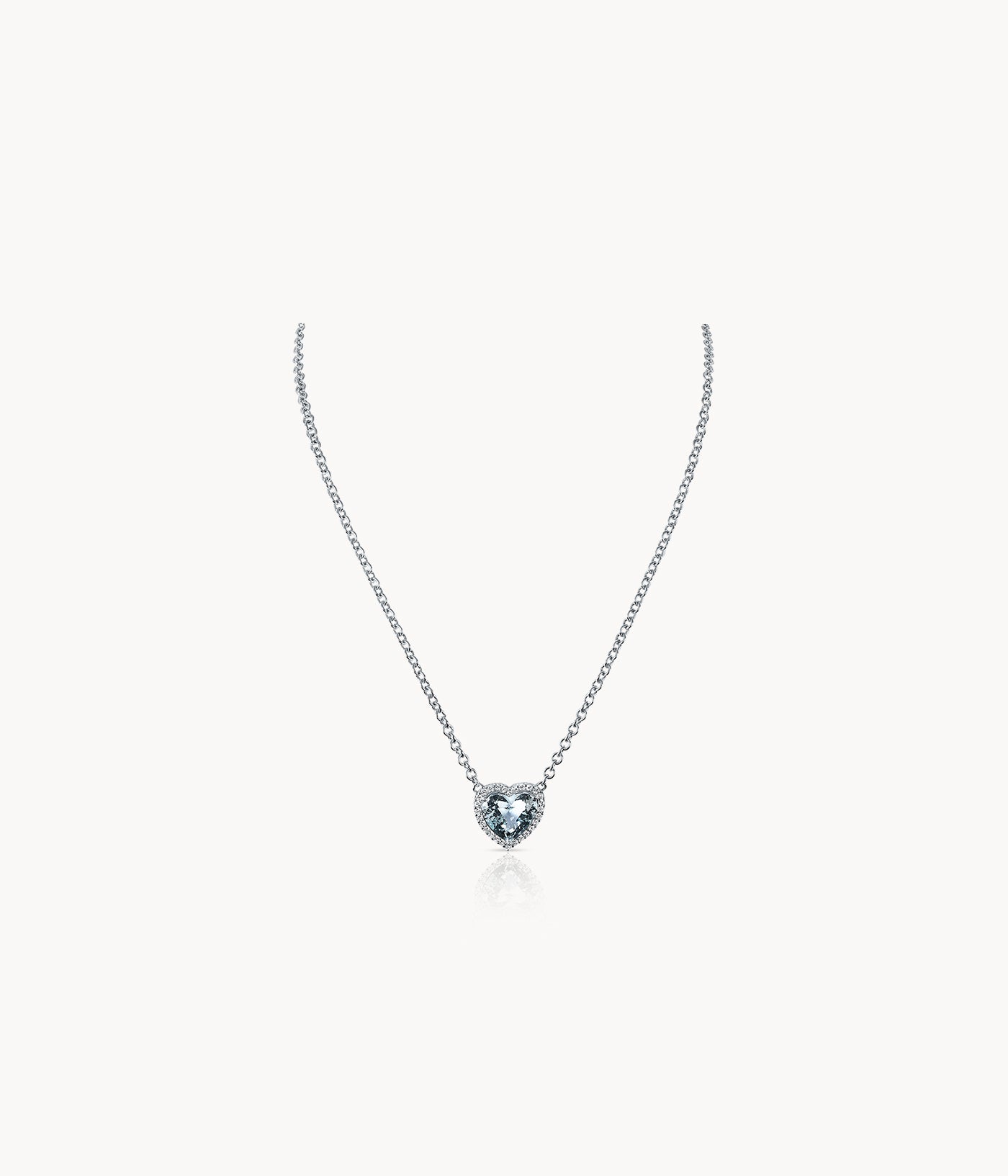 Aquamarine Heart Necklace
