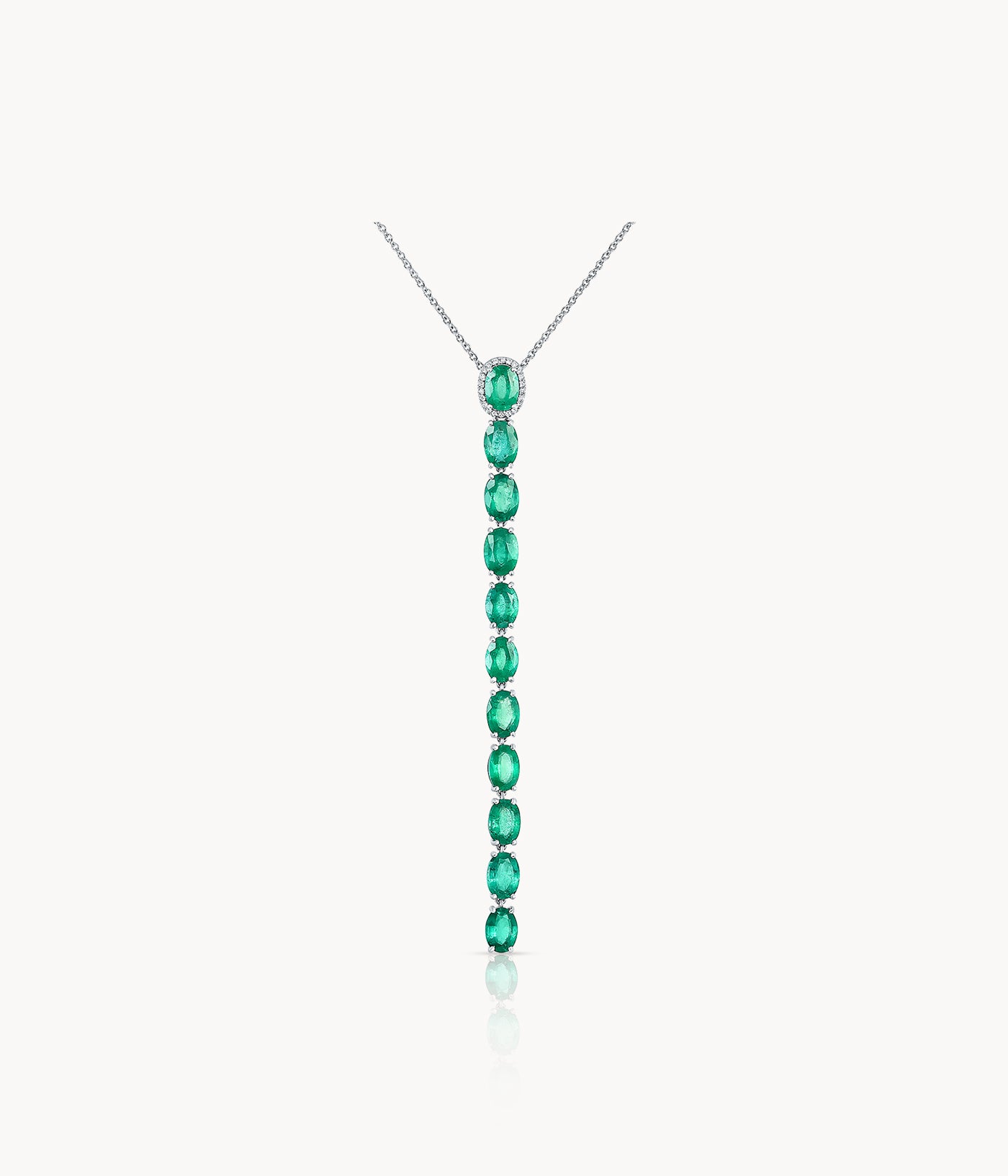 Oval Emerald Necklace