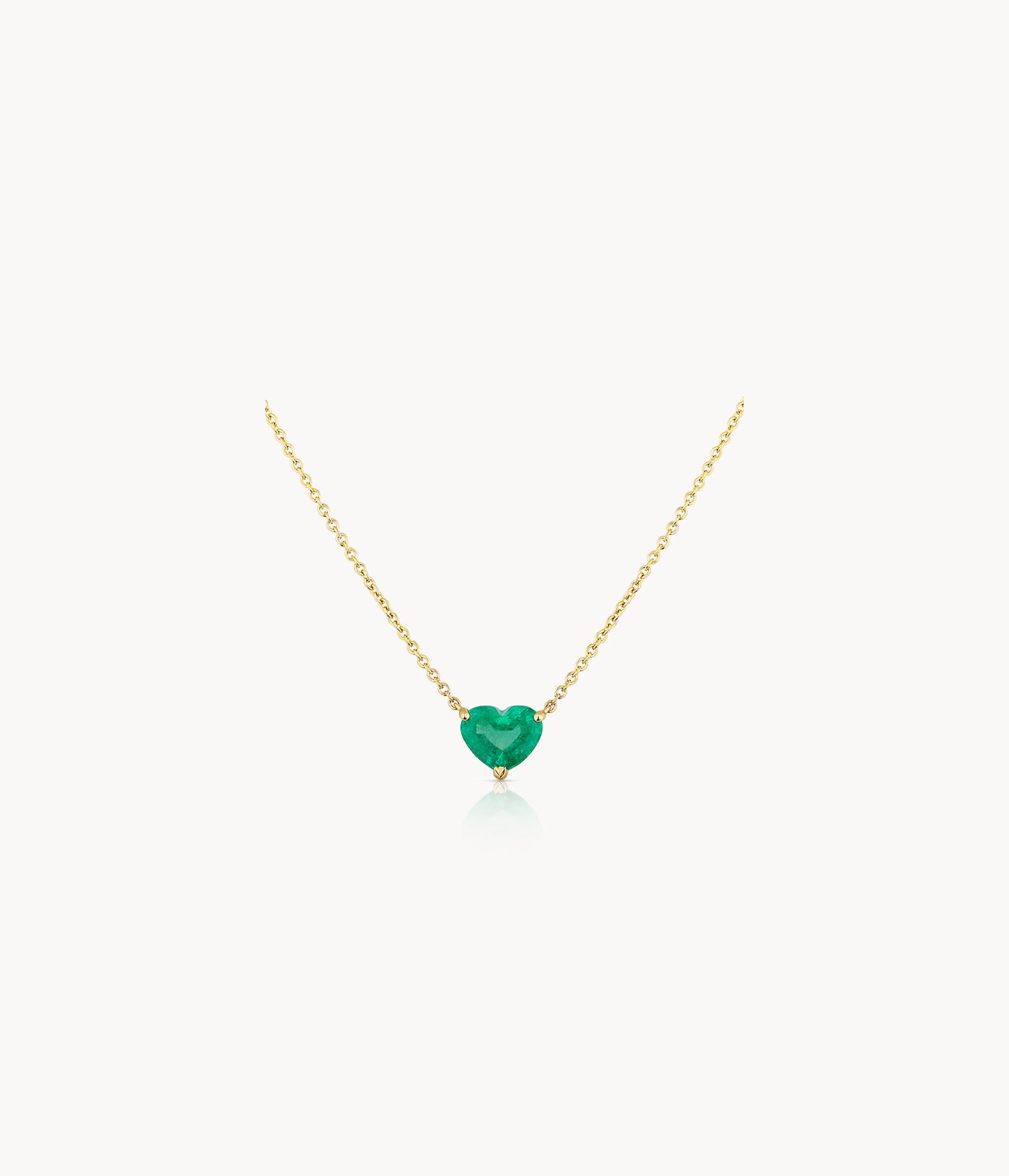 Emerald Heart Shape Necklace 2