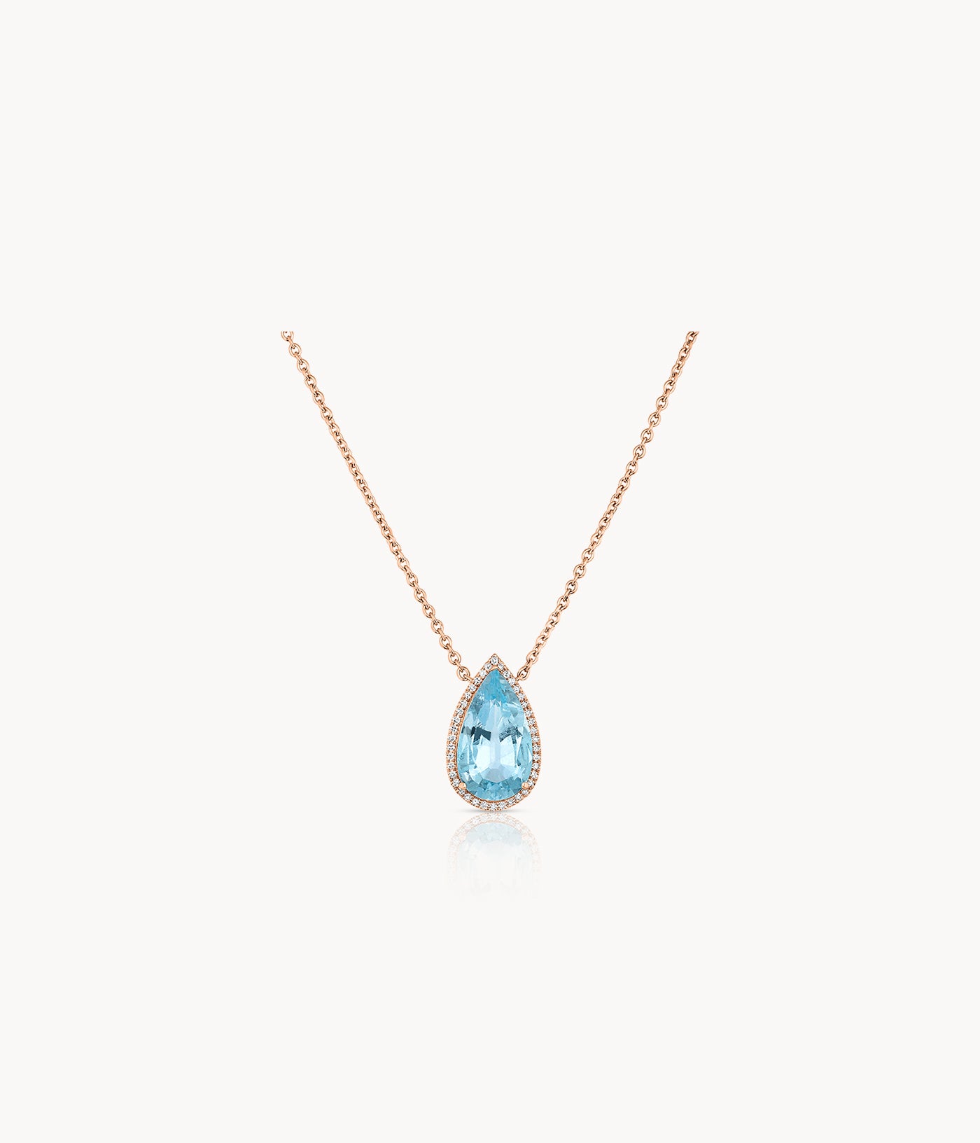 Pear Shape Aquamarine Necklace